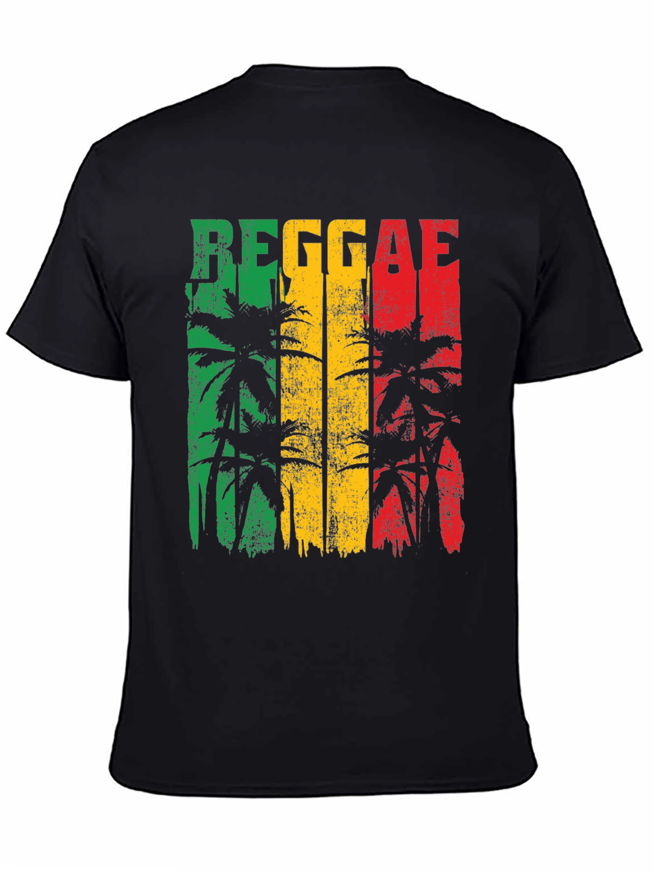 Reggae Palm Tree Graphic T-Shirt - Rasta Style