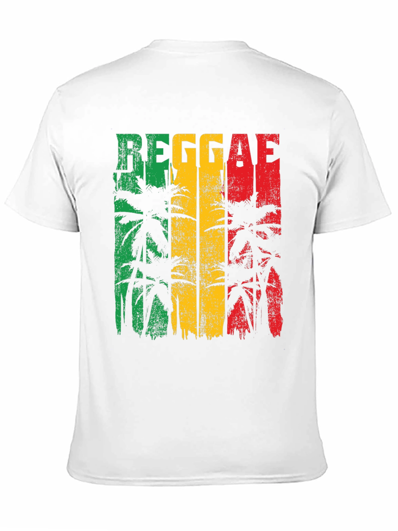 Reggae Palm Tree Graphic T-Shirt - Rasta Style