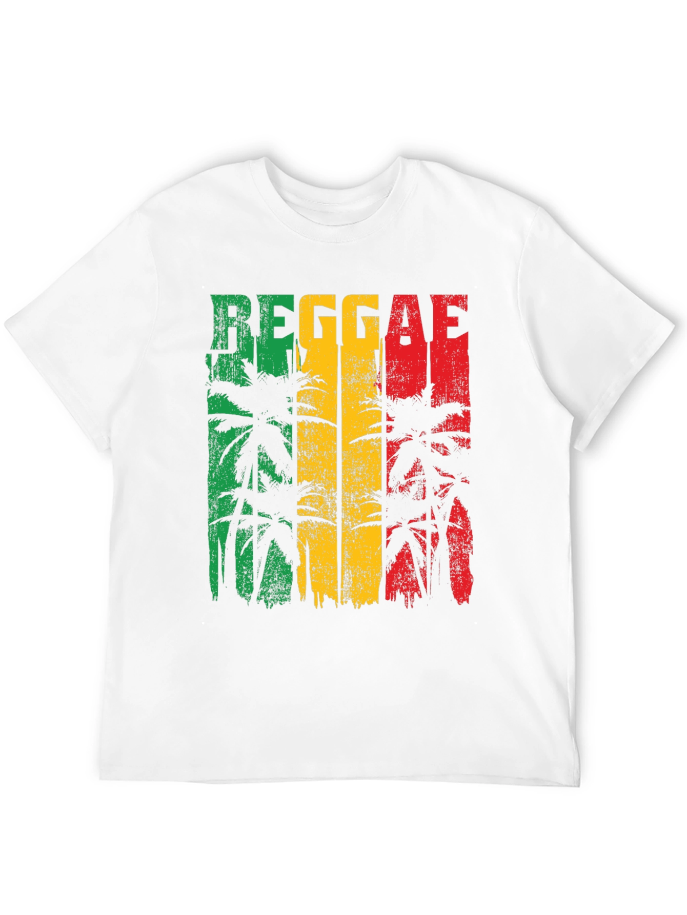 Reggae Palm Tree Graphic T-Shirt - Rasta Style