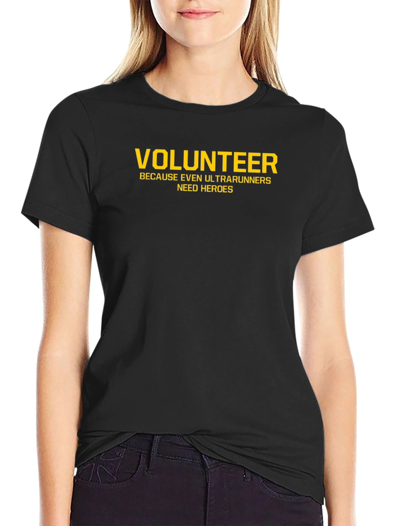Volunteer Ultrarunners T-Shirt - Black Crew Neck Tee