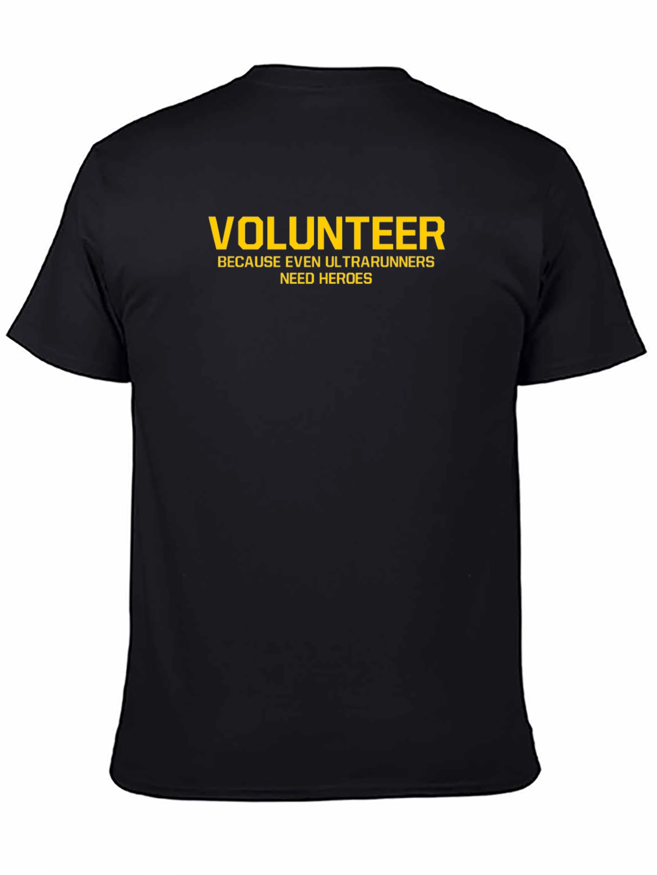 Volunteer Ultrarunners T-Shirt - Black Crew Neck Tee