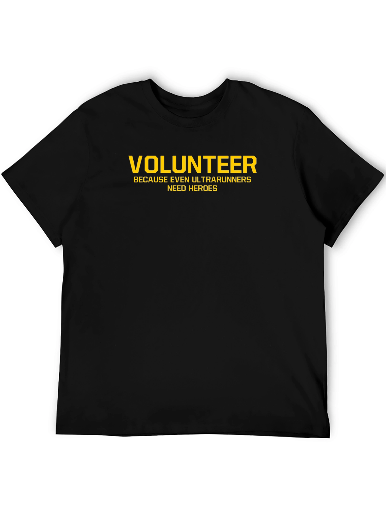 Volunteer Ultrarunners T-Shirt - Black Crew Neck Tee