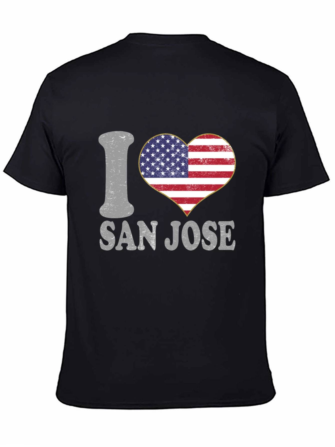 I Heart San Jose T-Shirt American Flag Heart