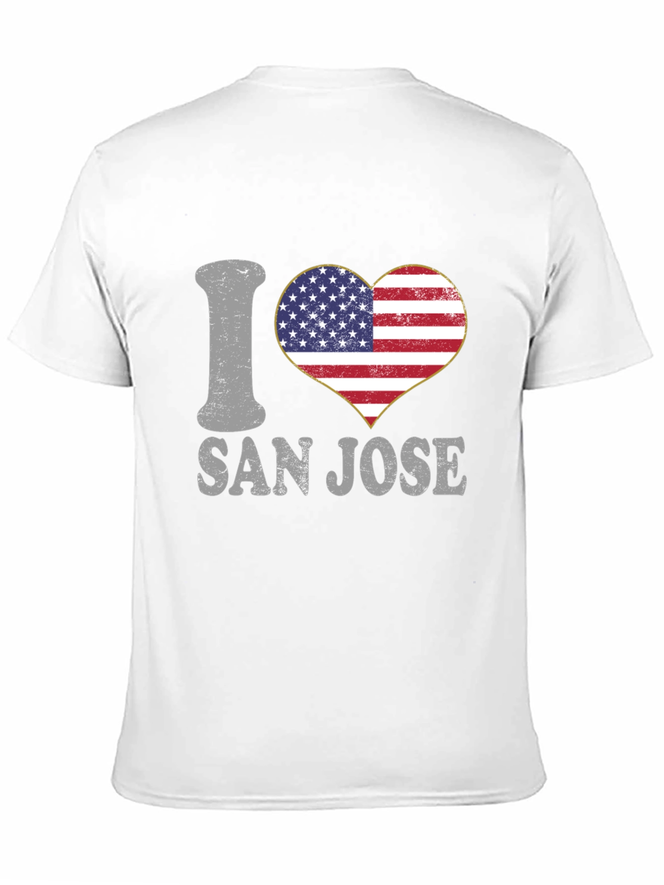I Heart San Jose T-Shirt American Flag Heart