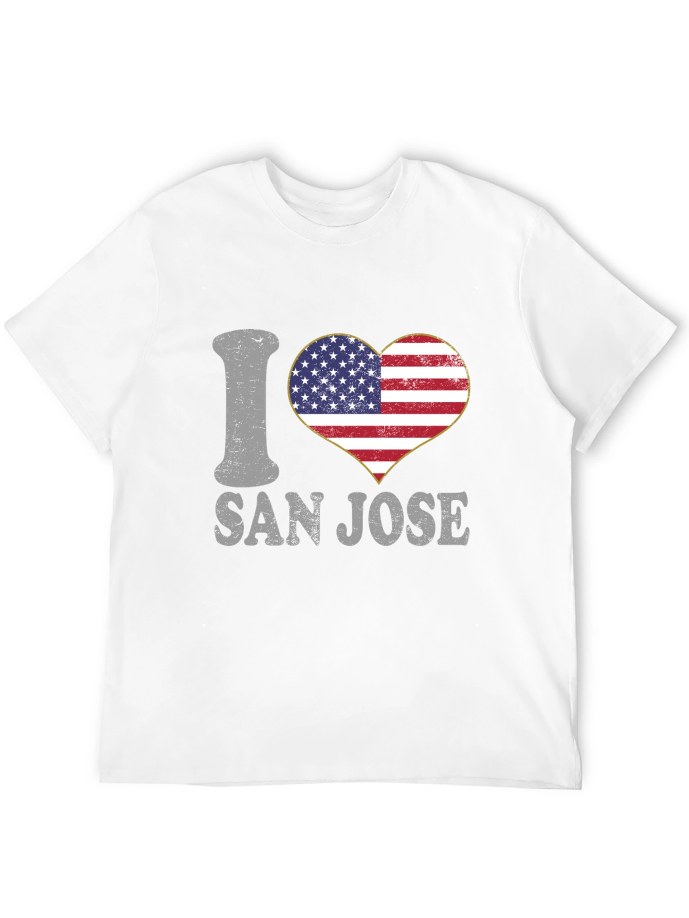 I Heart San Jose T-Shirt American Flag Heart