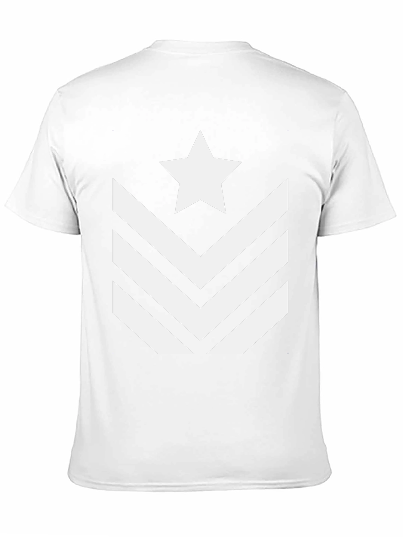 Star Chevron Graphic Tee - Black Cotton Blend