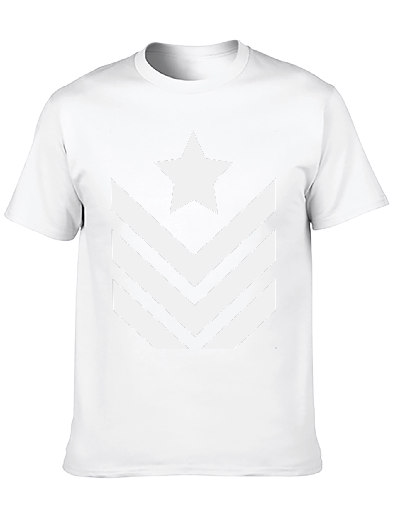 Star Chevron Graphic Tee - Black Cotton Blend