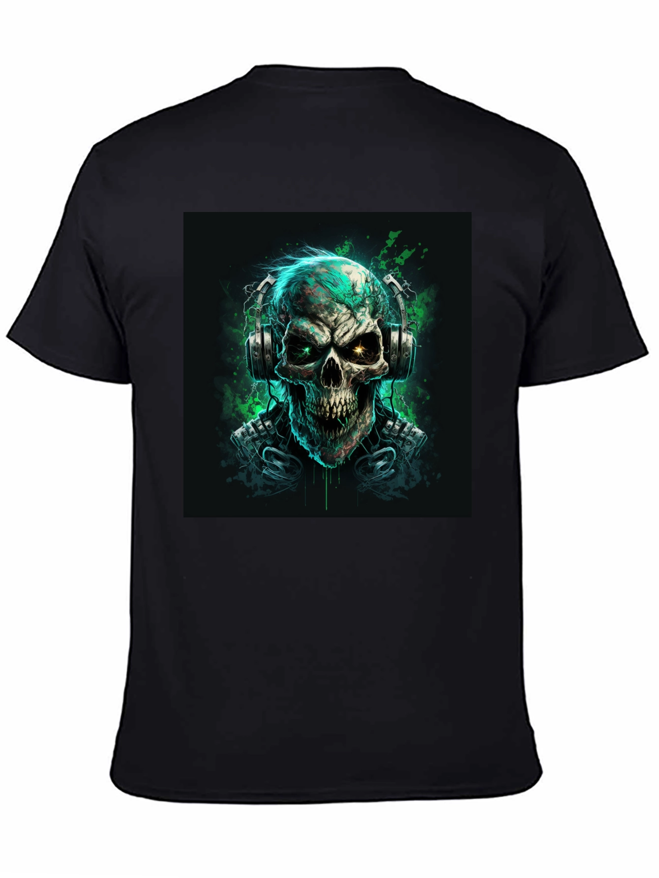Skull Graphic T-Shirt - Headphones Design