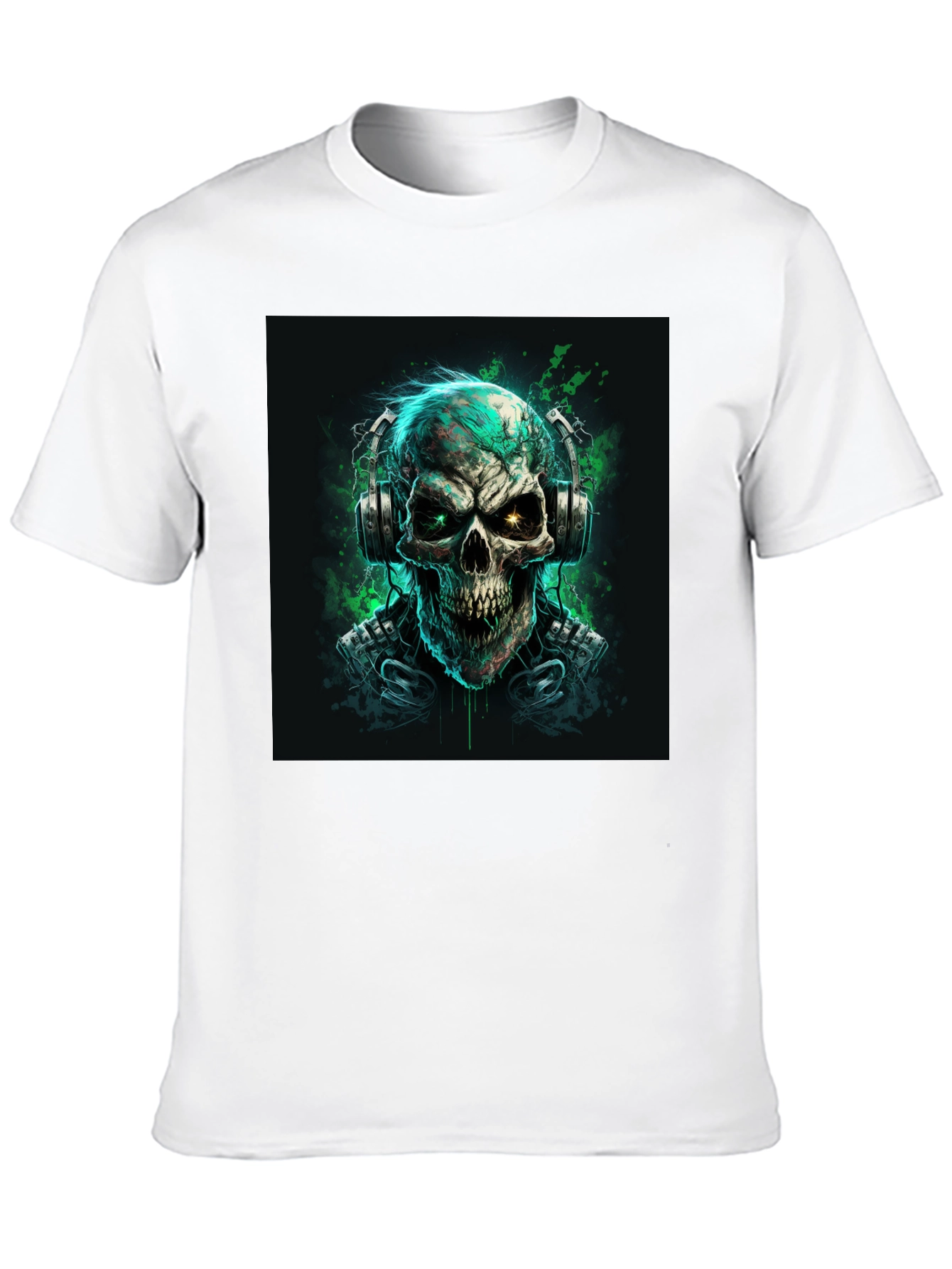 Skull Graphic T-Shirt - Headphones Design