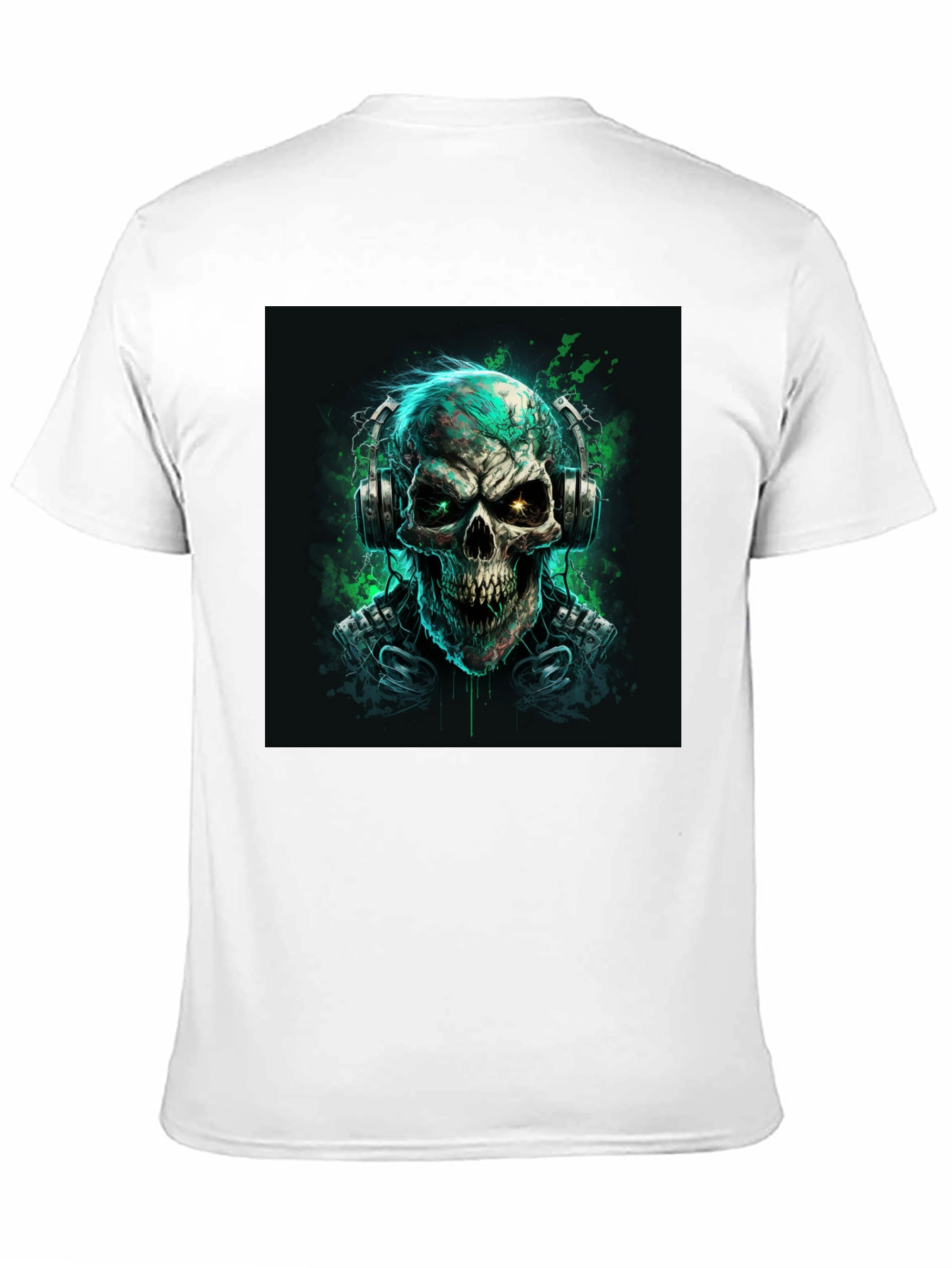 Skull Graphic T-Shirt - Headphones Design