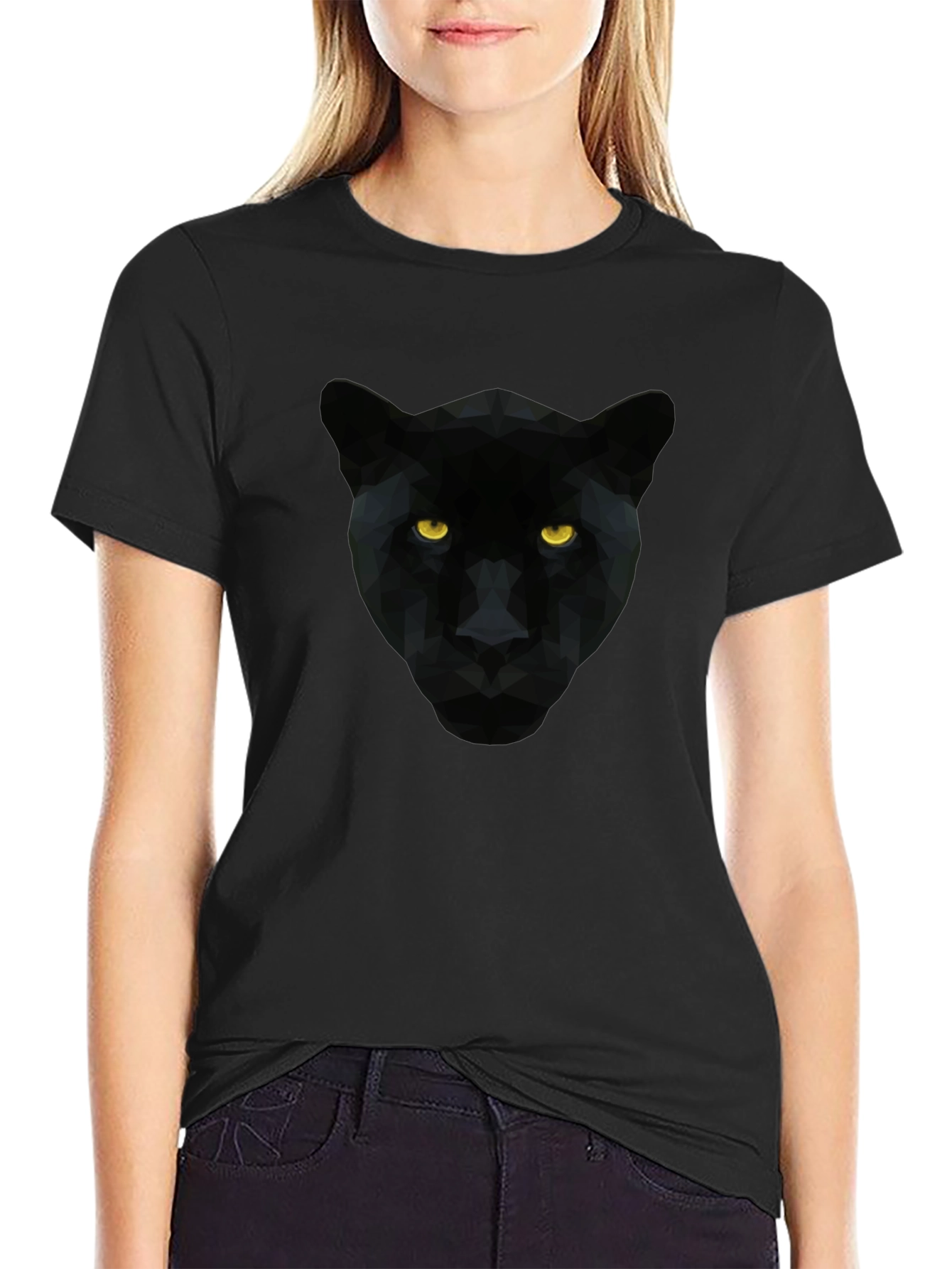 Geometric Black Panther Graphic Tee