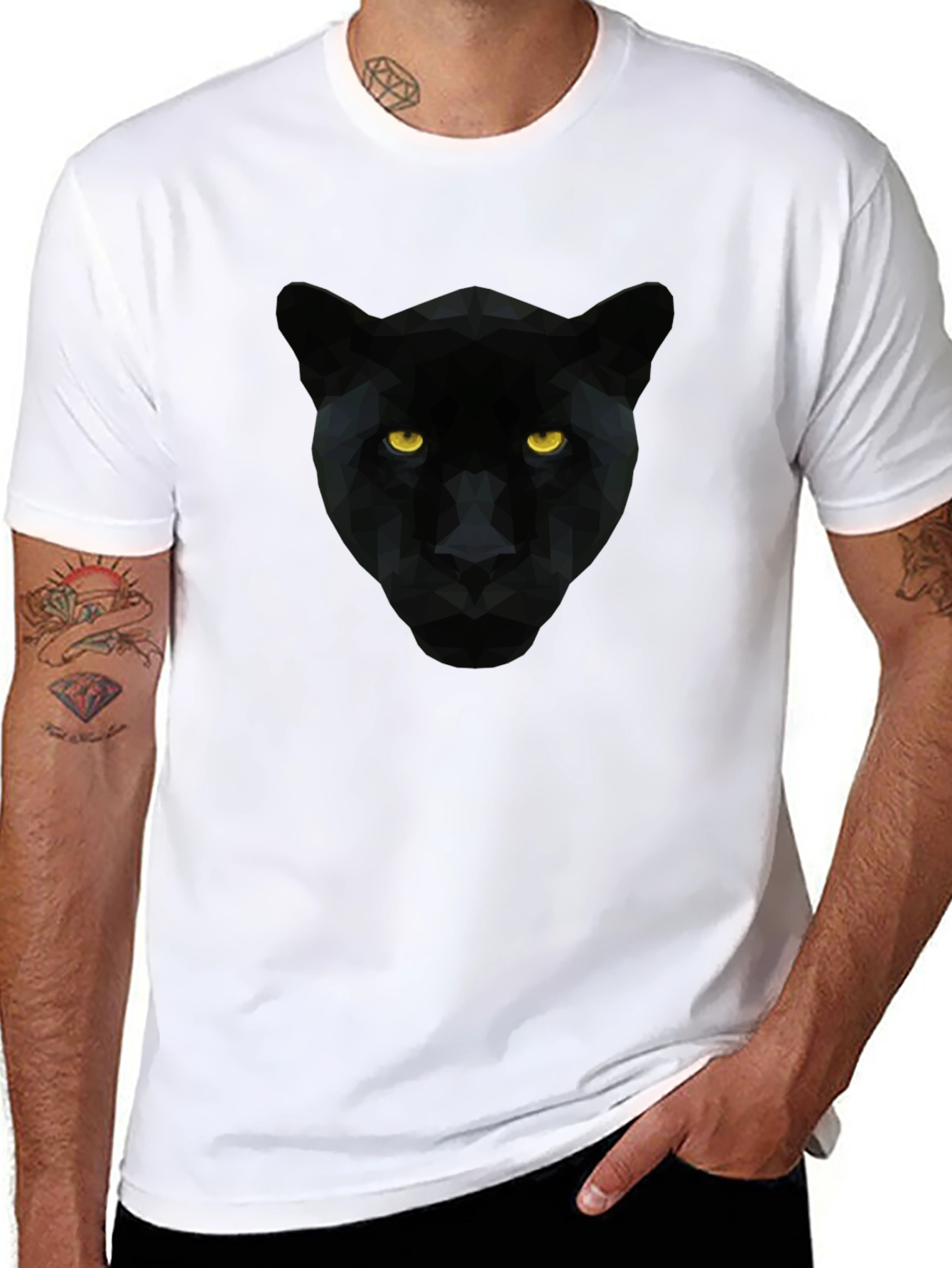 Geometric Black Panther Graphic Tee