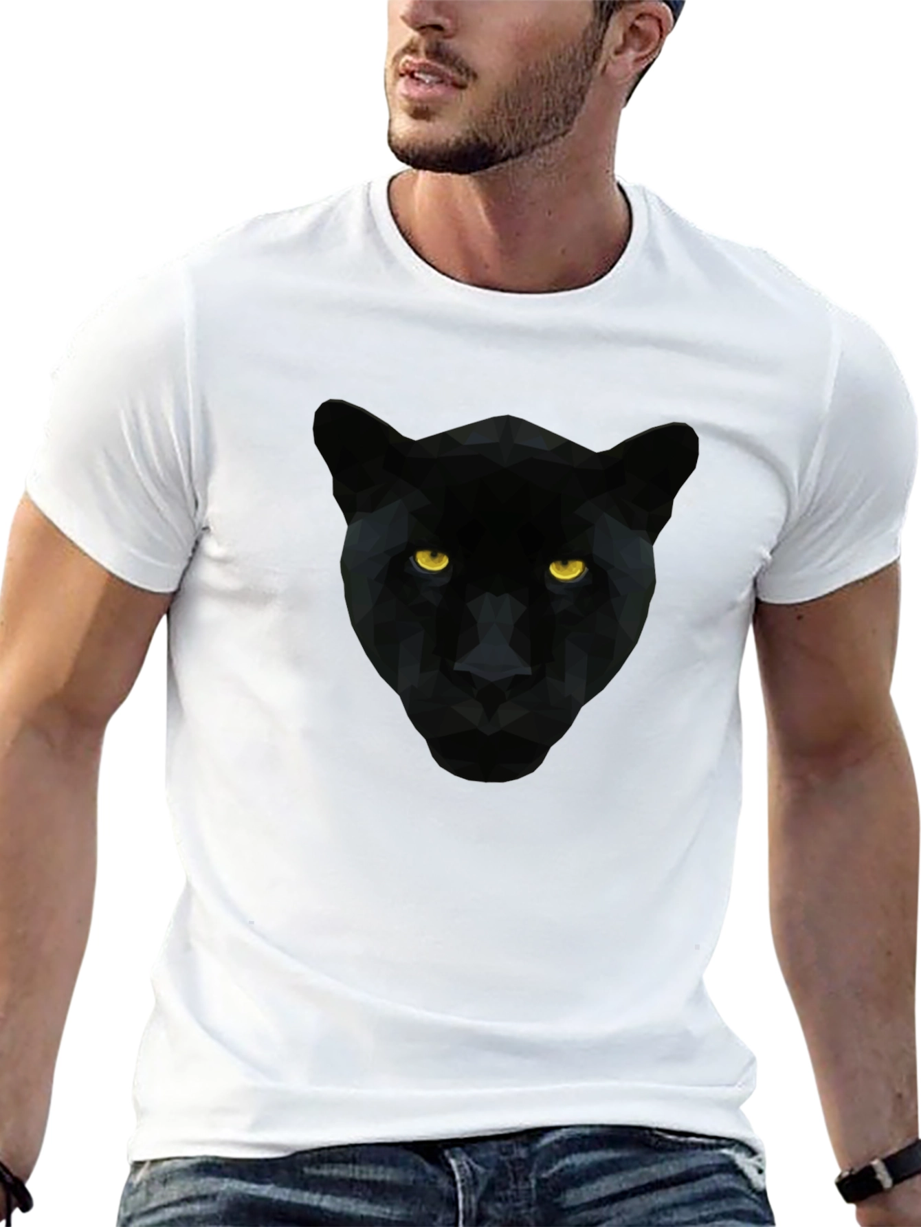 Geometric Black Panther Graphic Tee
