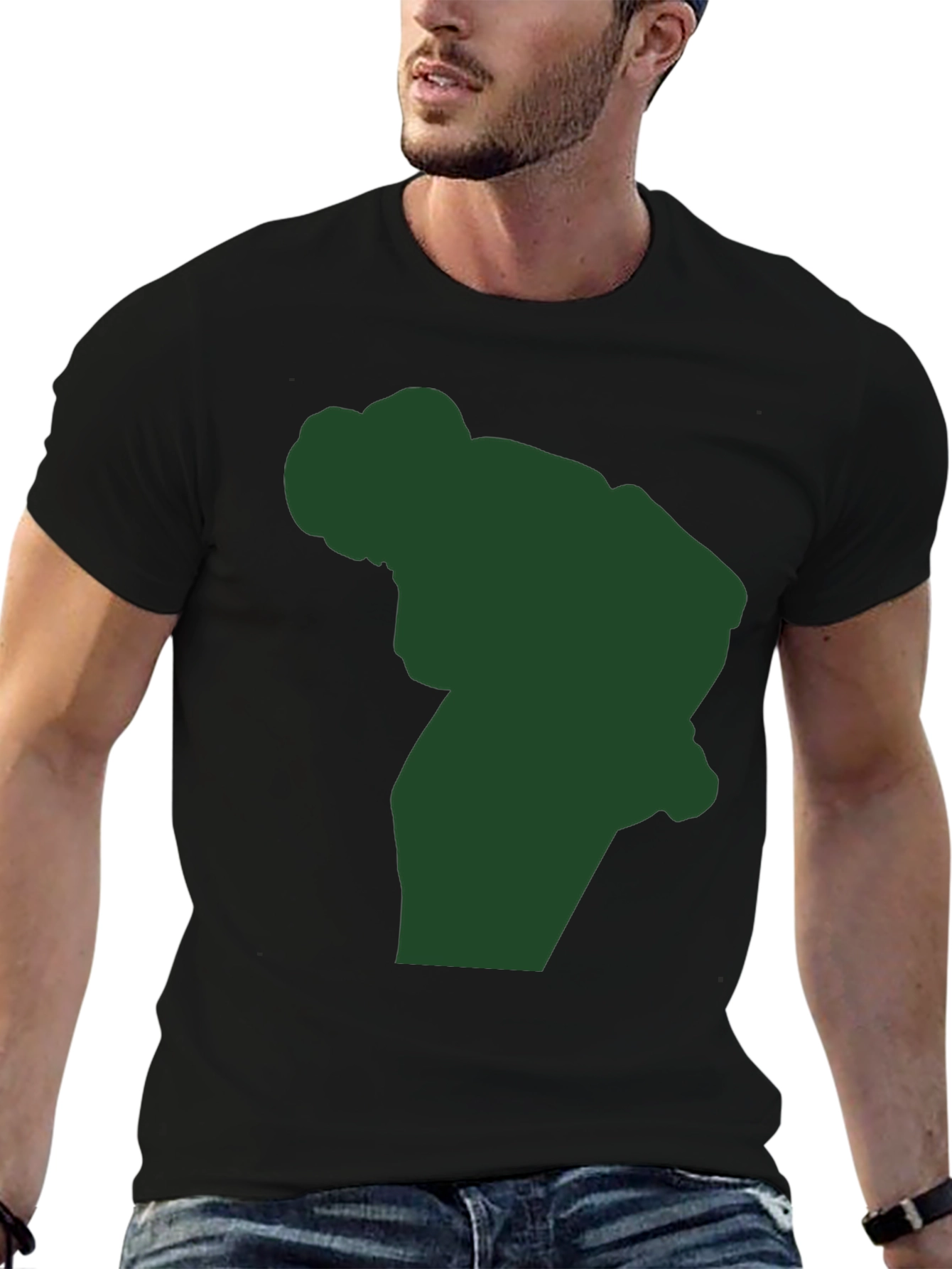Silhouette Graphic Tee - Black Cotton Blend