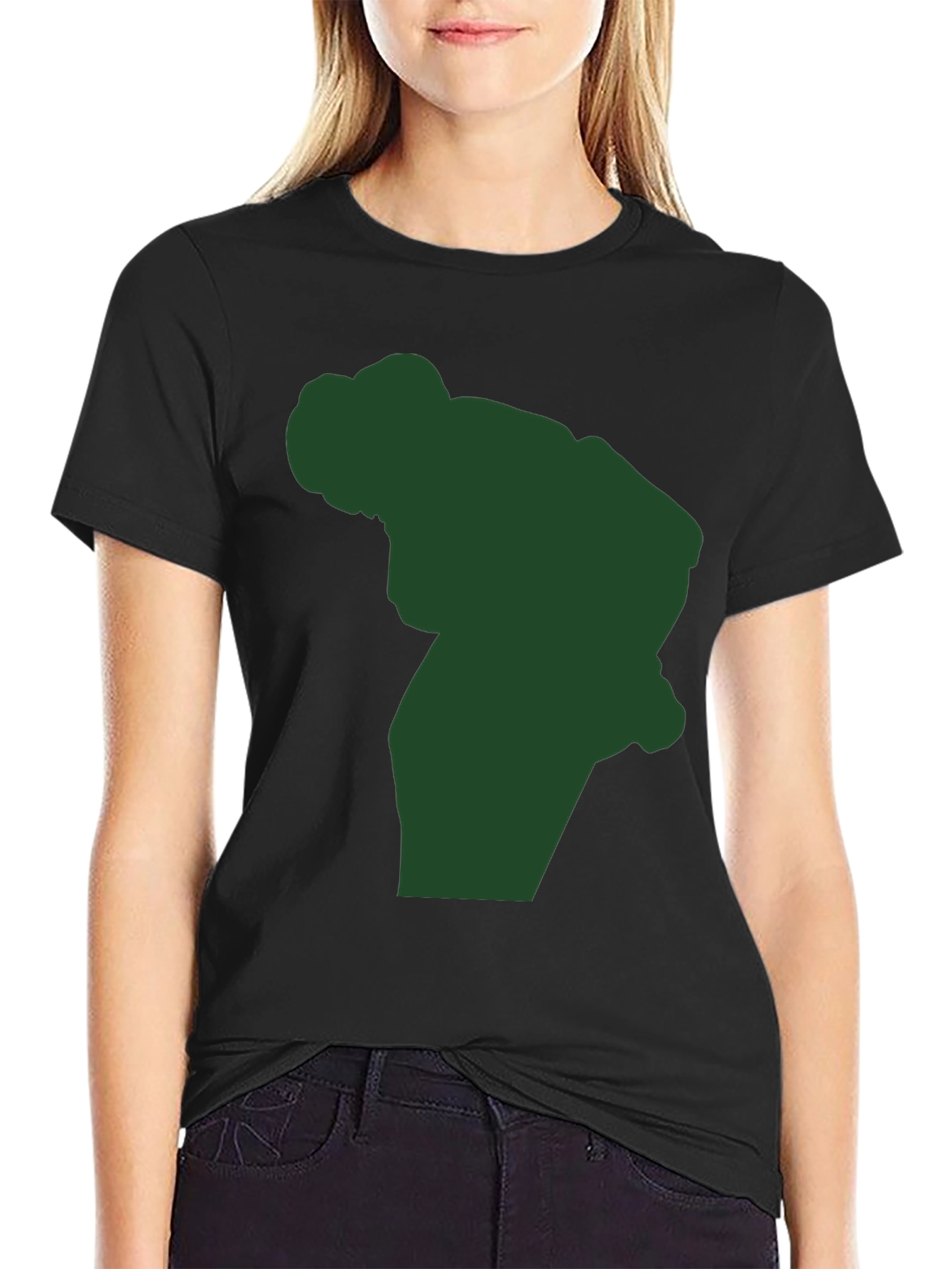Silhouette Graphic Tee - Black Cotton Blend