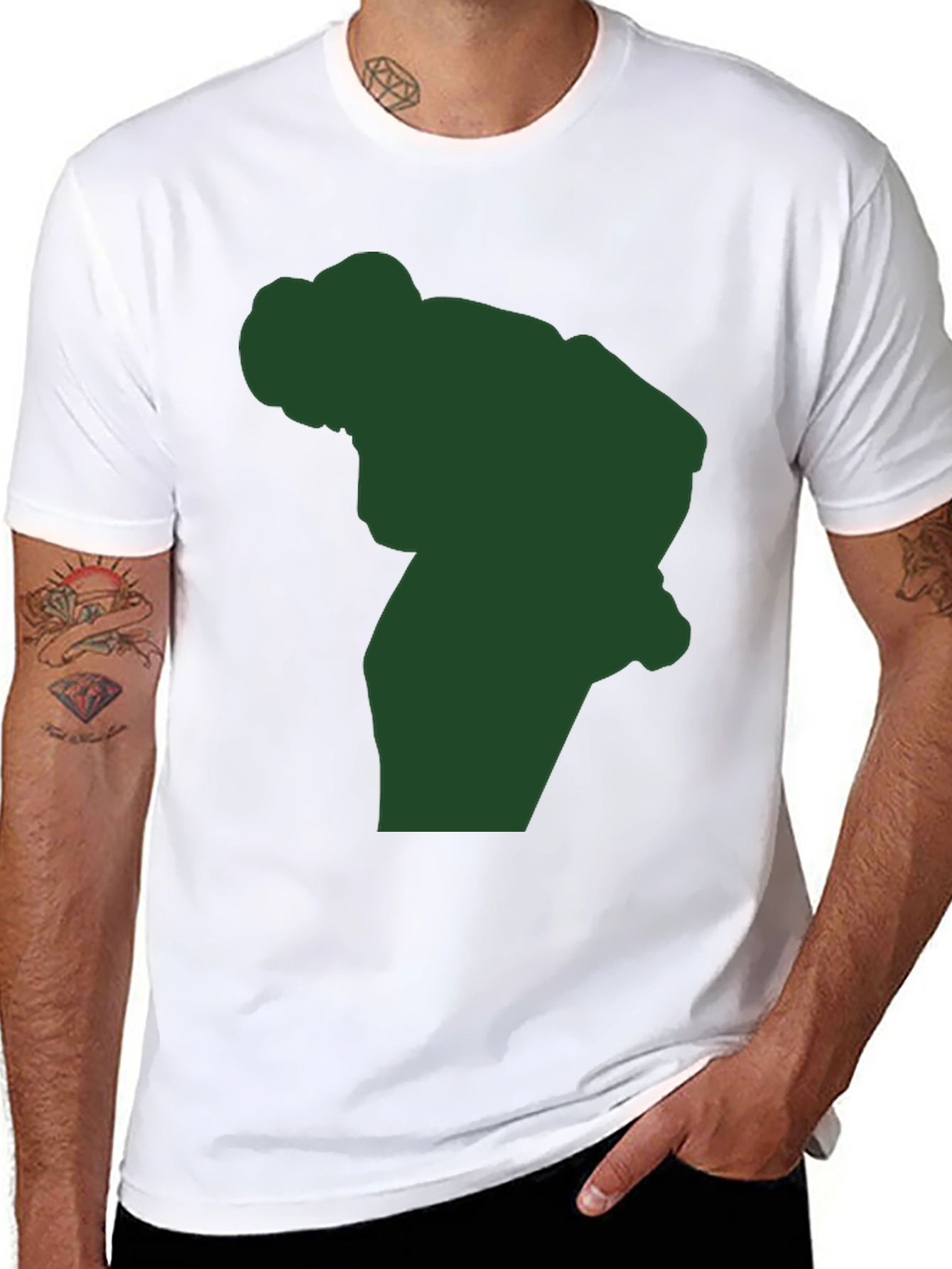 Silhouette Graphic Tee - Black Cotton Blend