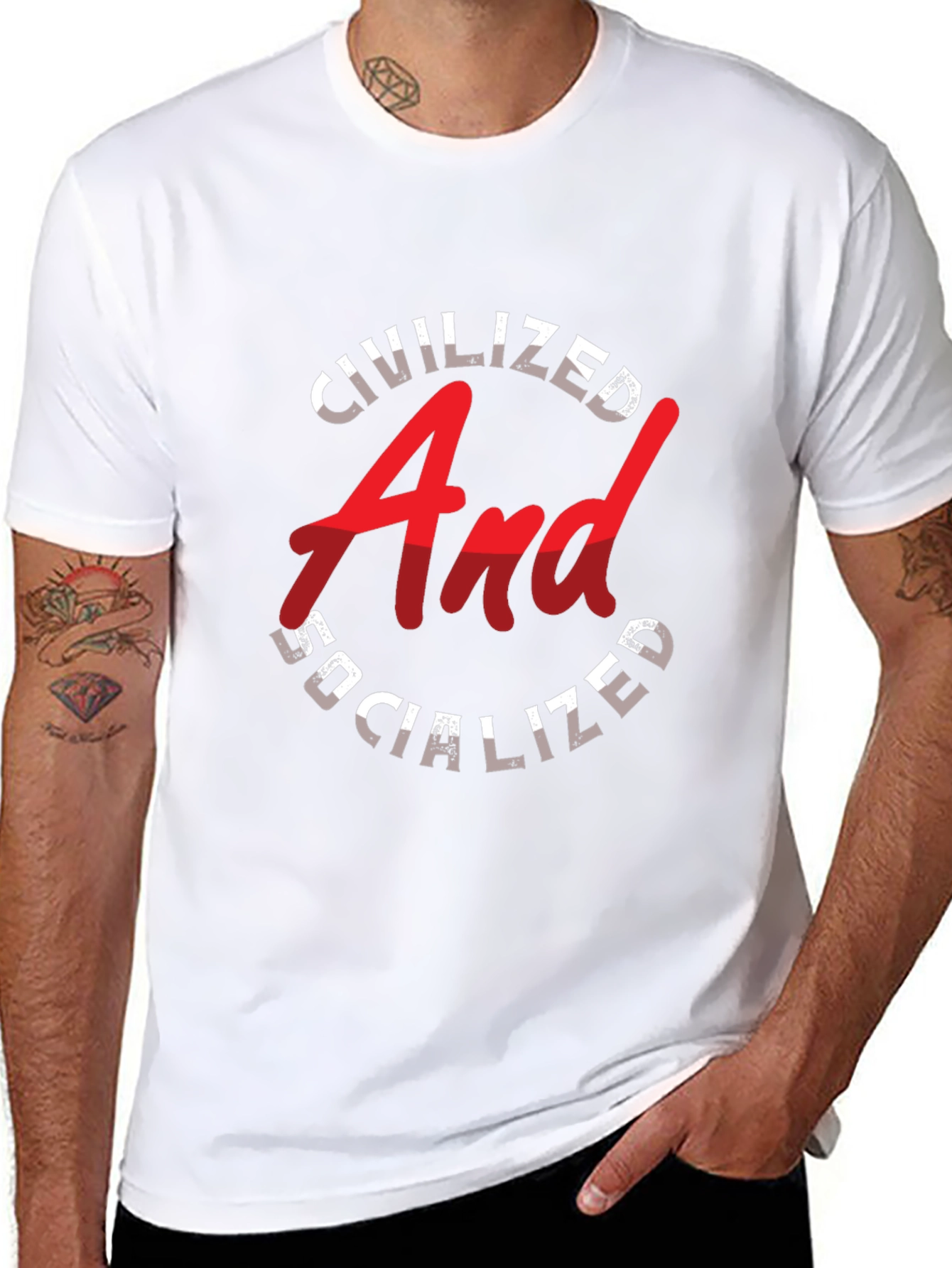 Civilized and Socialized Graphic T-Shirt