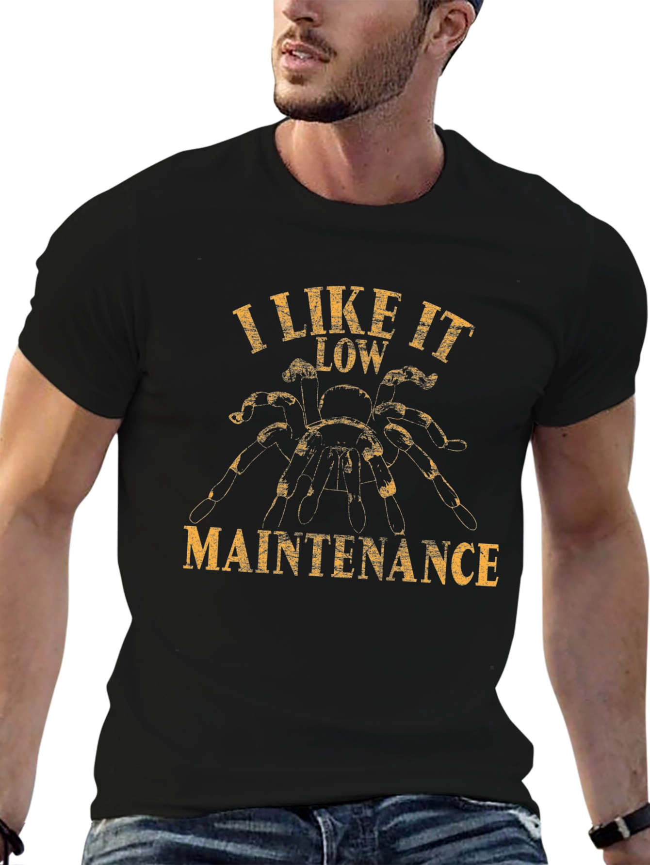 I Like It Low Maintenance Tarantula Graphic T-Shirt