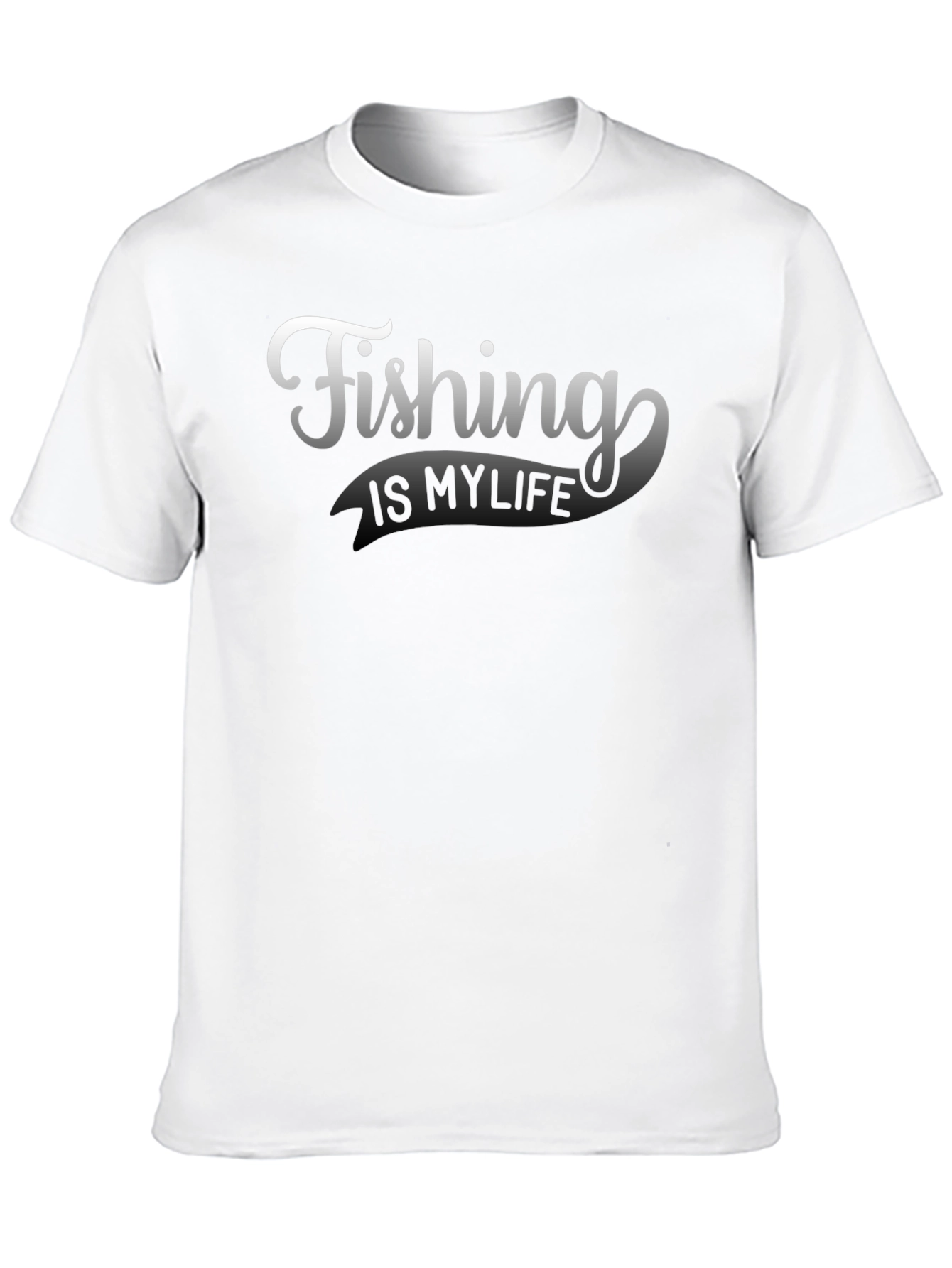 Fishing Is My Life - Mens Black T-Shirt