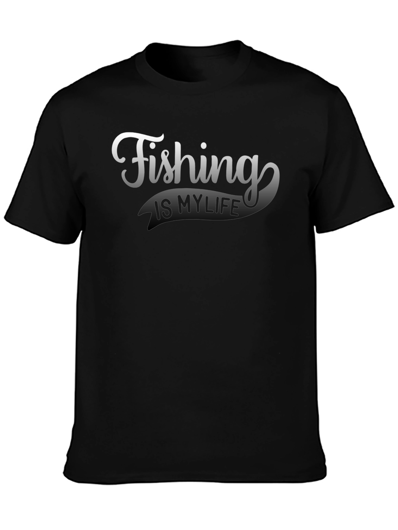 Fishing Is My Life - Mens Black T-Shirt