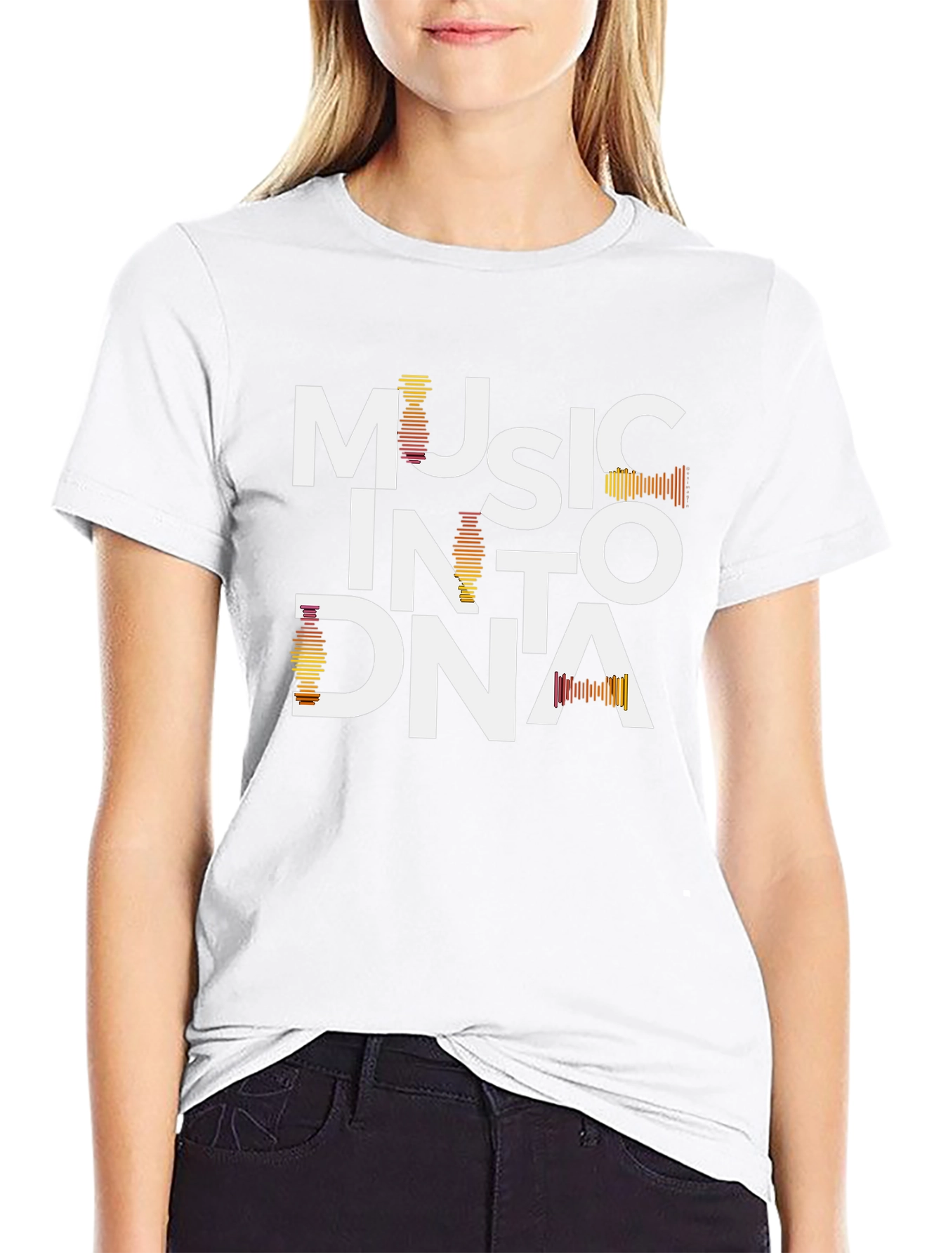Music Into DNA Black Graphic Tee
