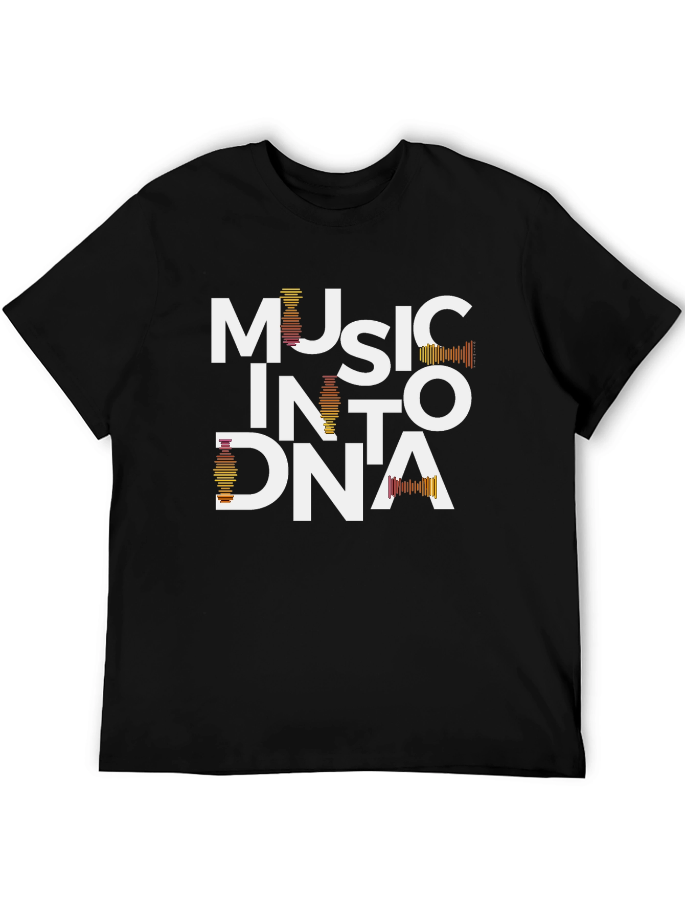 Music Into DNA Black Graphic Tee