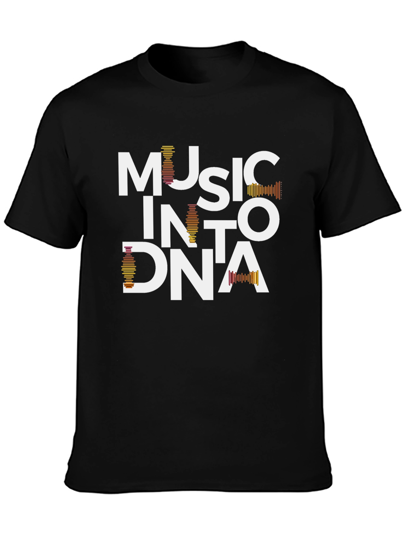 Music Into DNA Black Graphic Tee