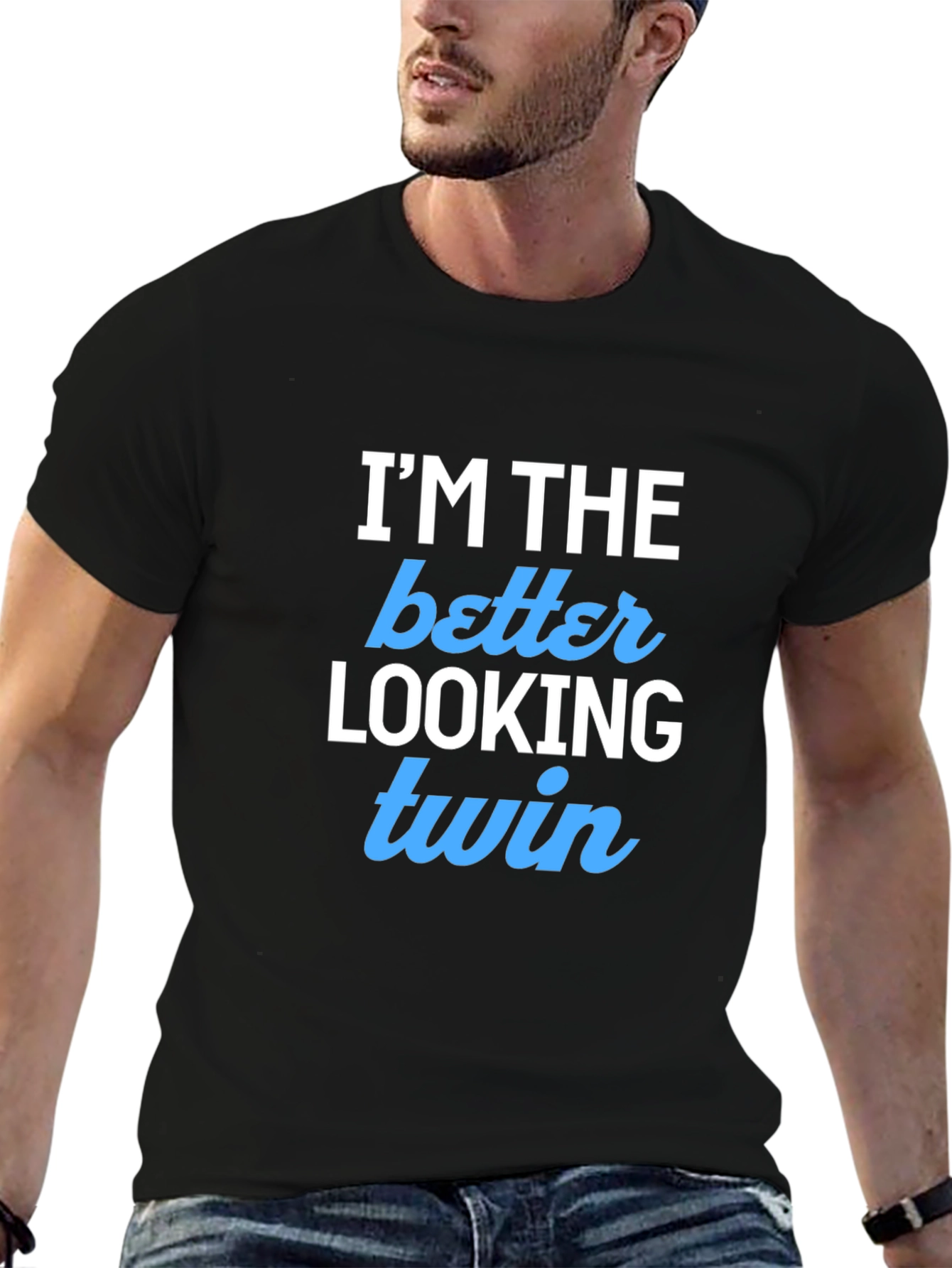 Better Looking Twin Black Graphic Tee