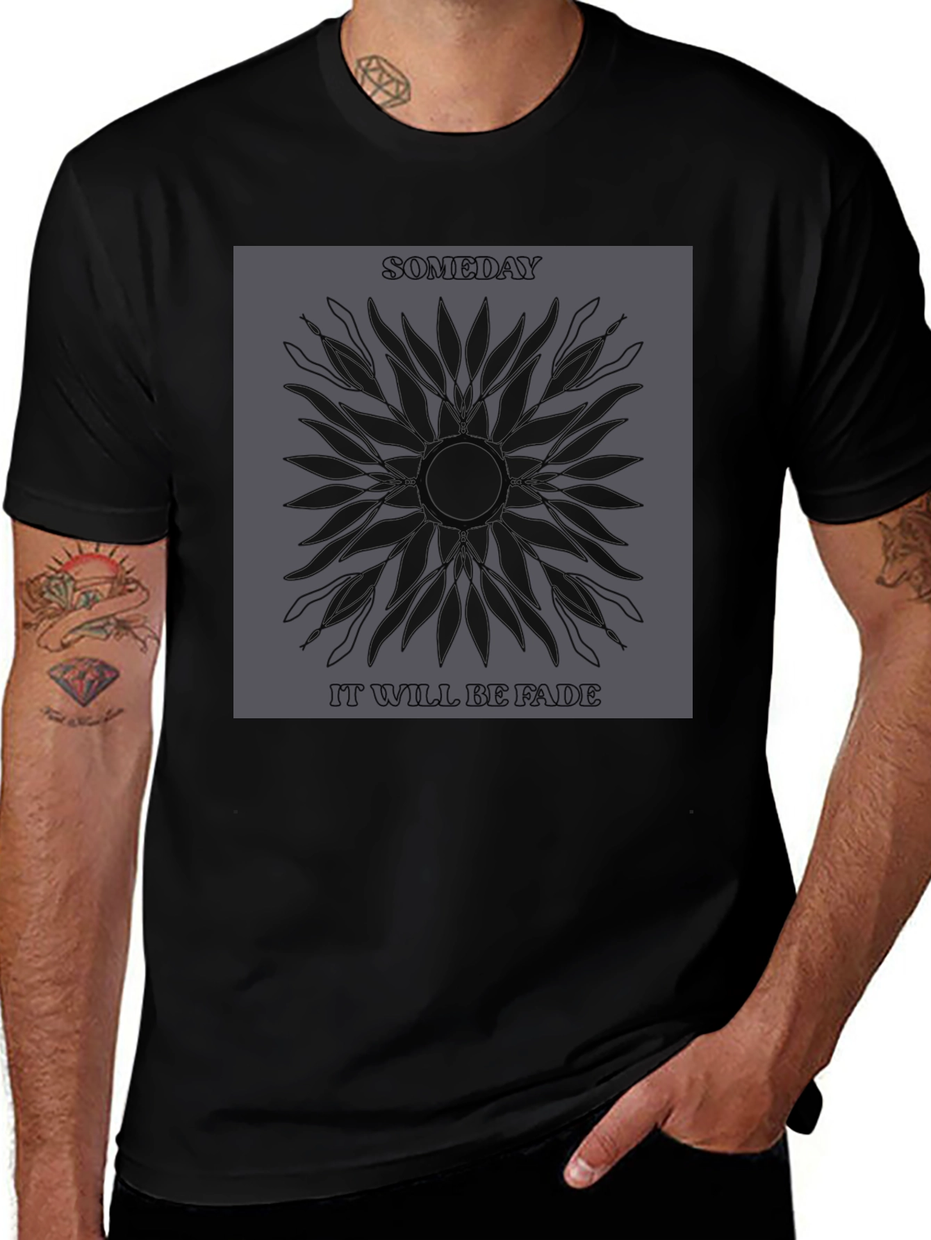 Someday Fade Graphic Print Tee - Stylish Comfort