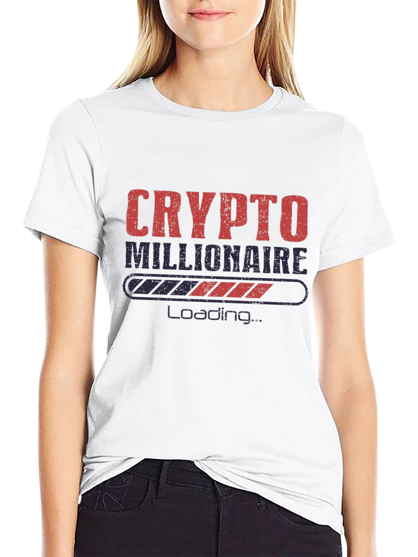 Crypto Millionaire Loading Black T-Shirt