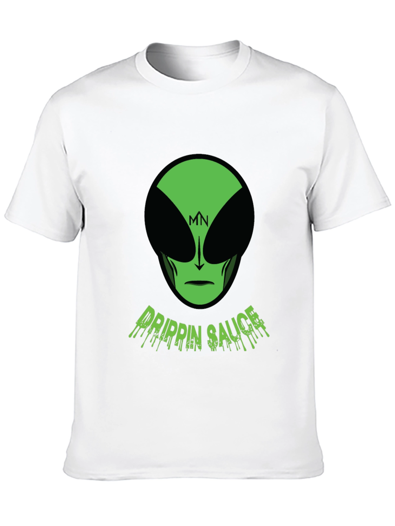 Mens Black Drippin Sauce Alien Graphic Tee