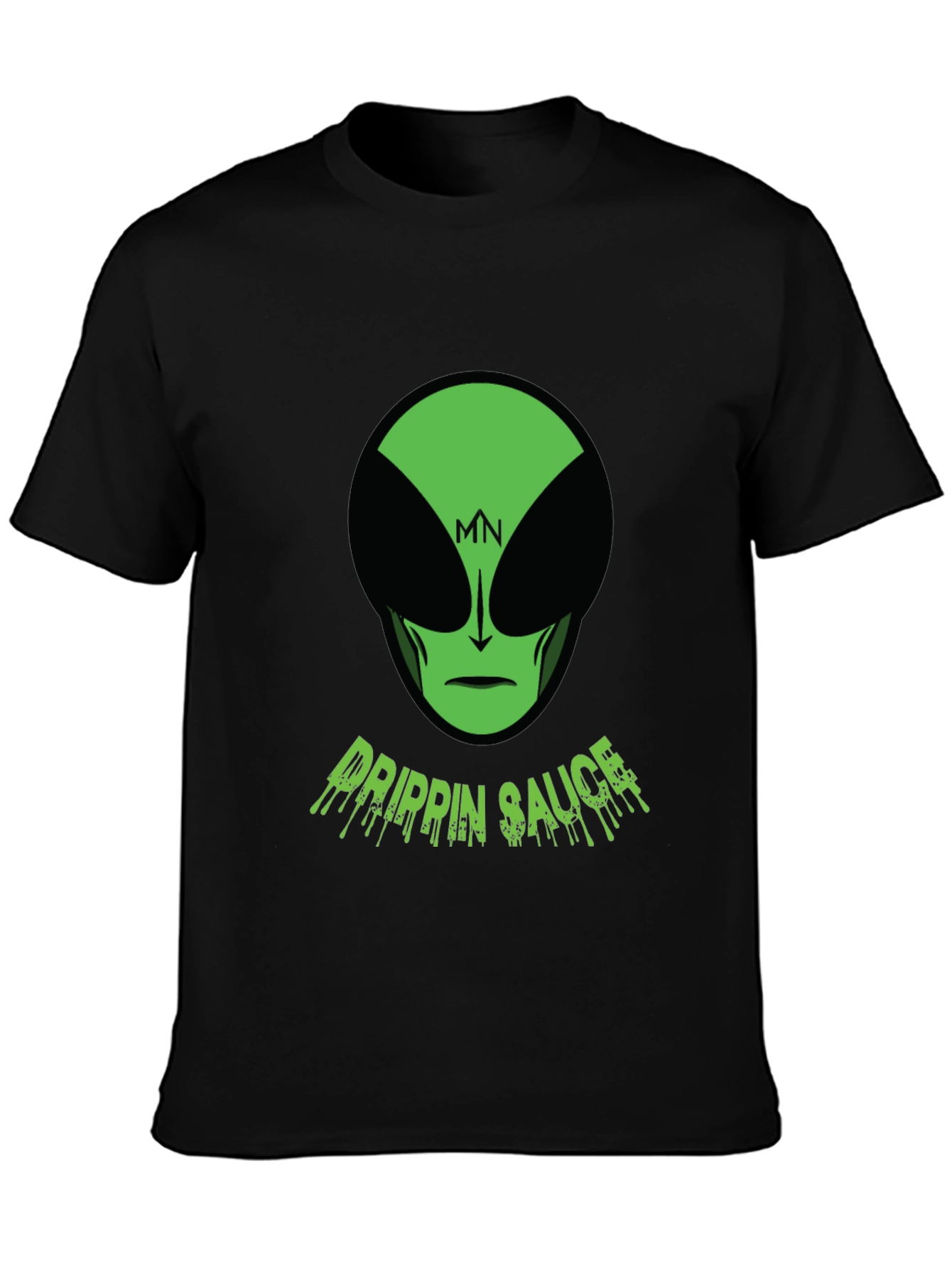 Mens Black Drippin Sauce Alien Graphic Tee