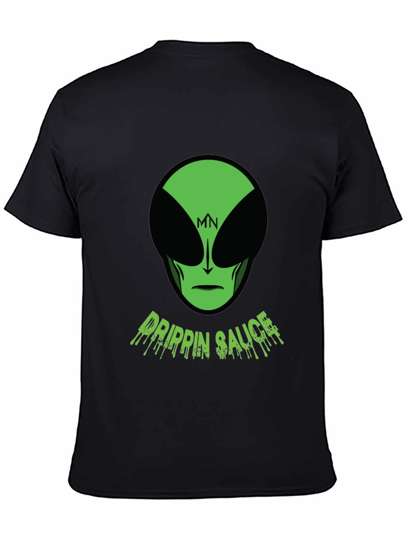 Mens Black Drippin Sauce Alien Graphic Tee