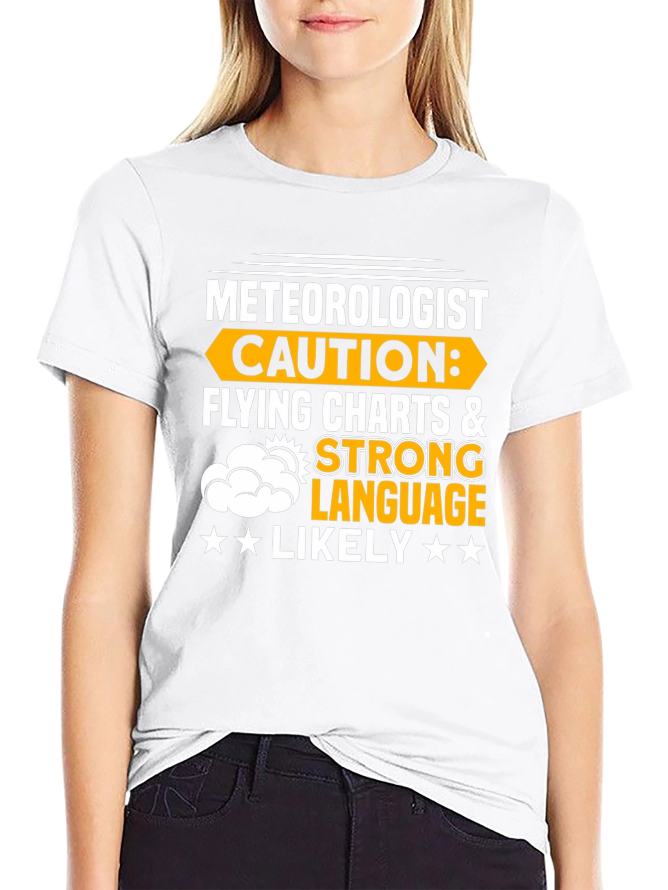 Meteorologist Caution T-Shirt Flying Charts & Strong Language