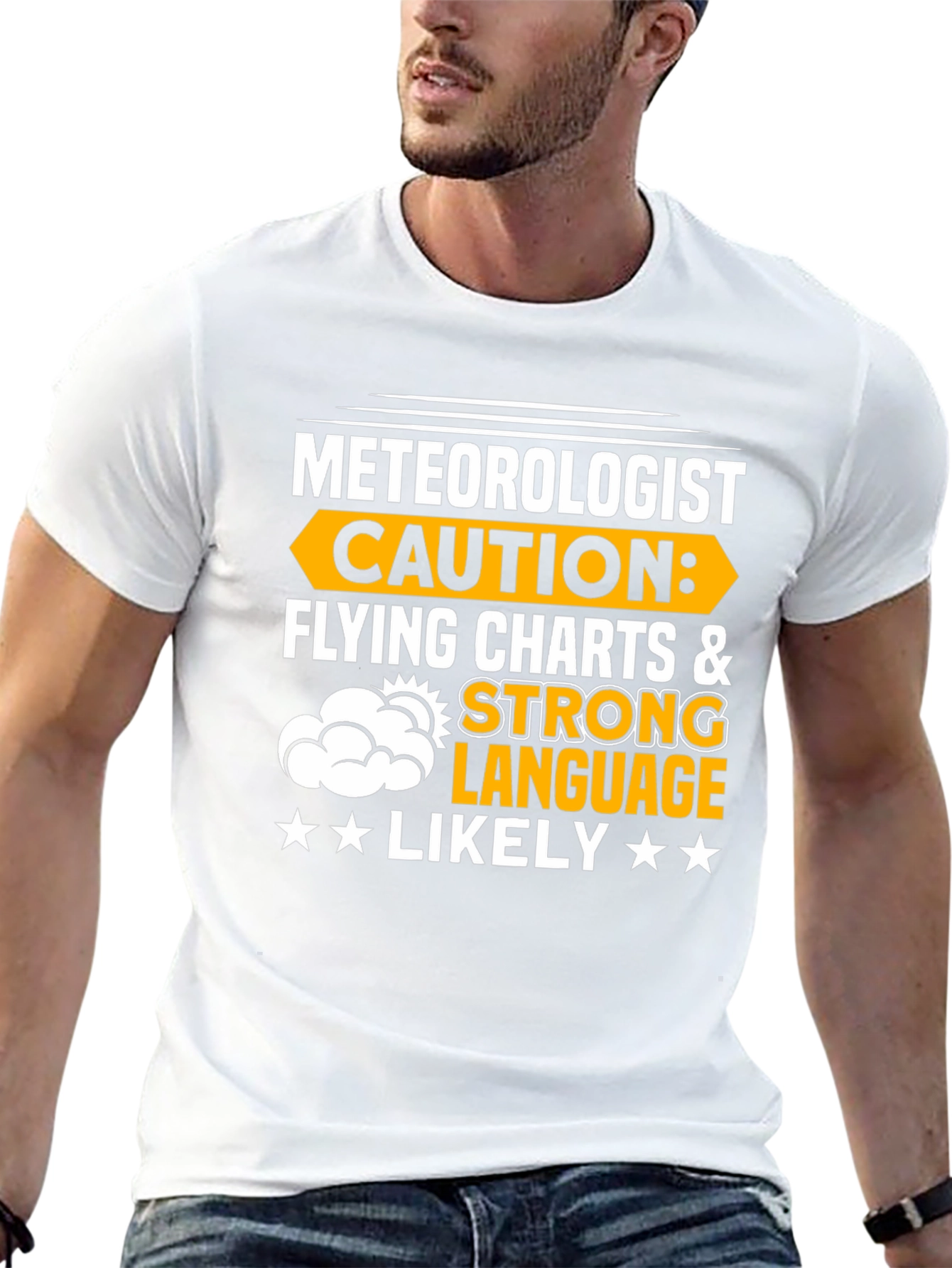 Meteorologist Caution T-Shirt Flying Charts & Strong Language