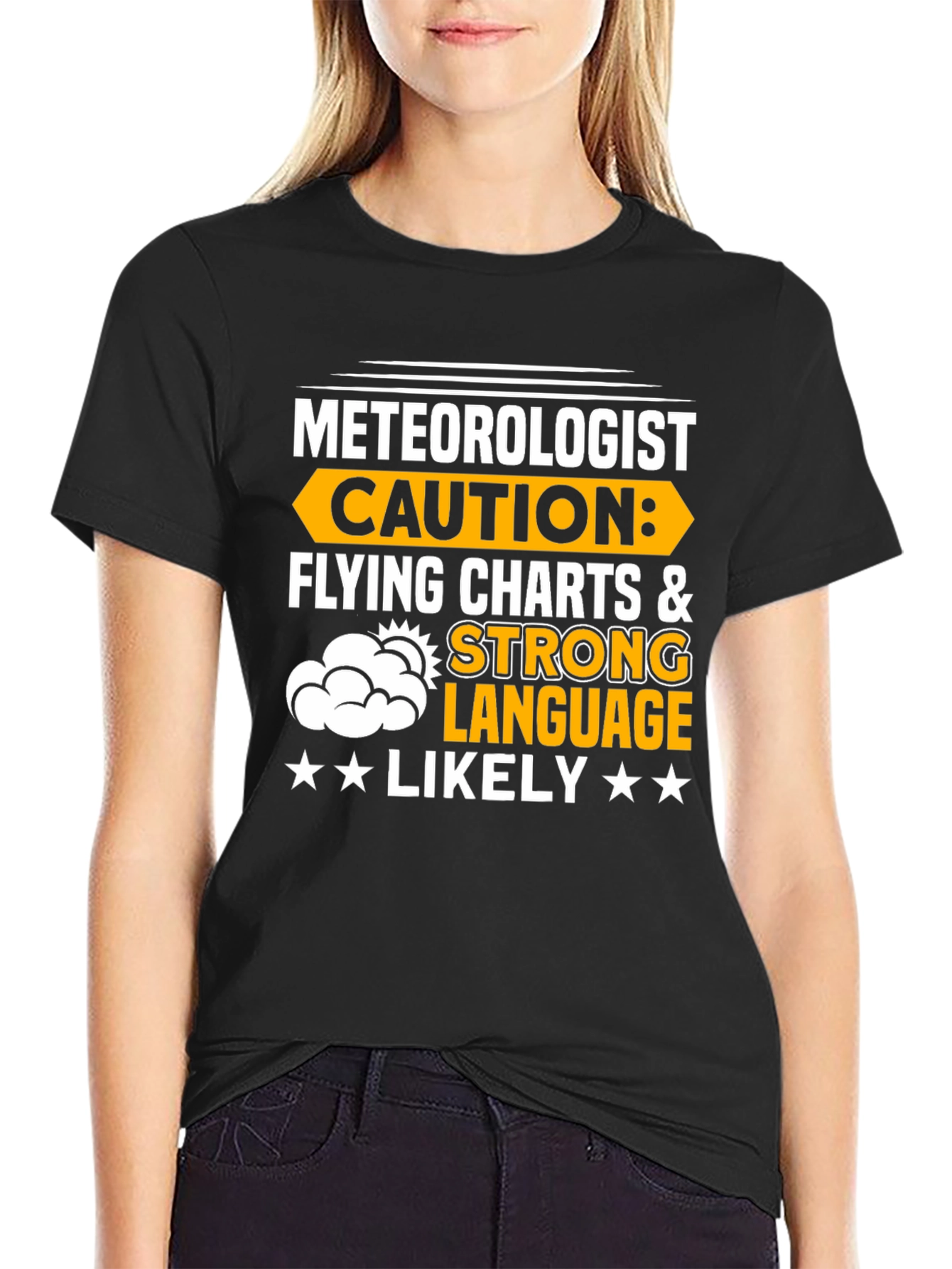 Meteorologist Caution T-Shirt Flying Charts & Strong Language