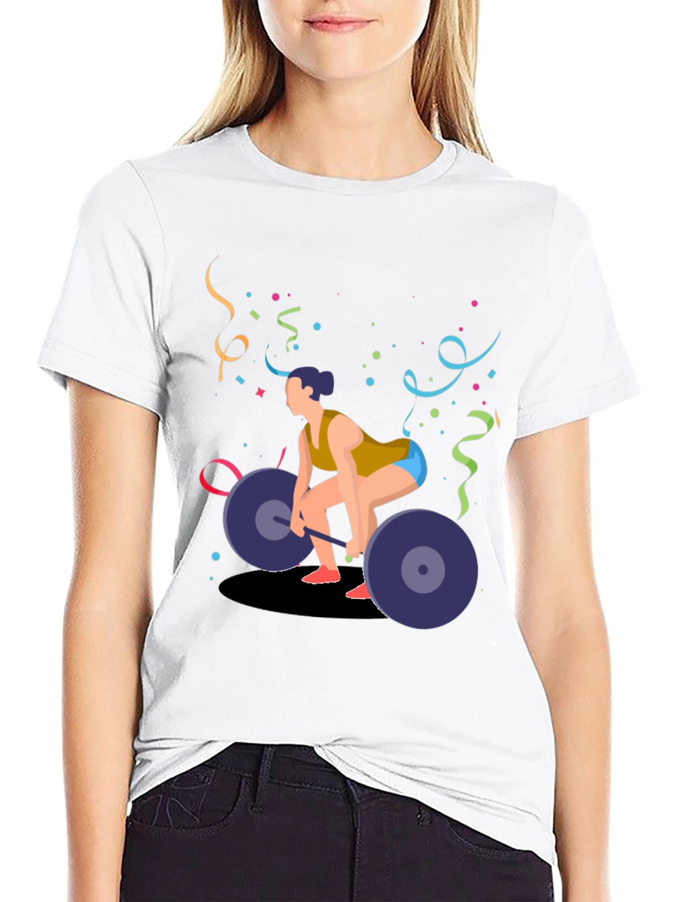 Womans Weightlifting T-Shirt - Powerlifting Design