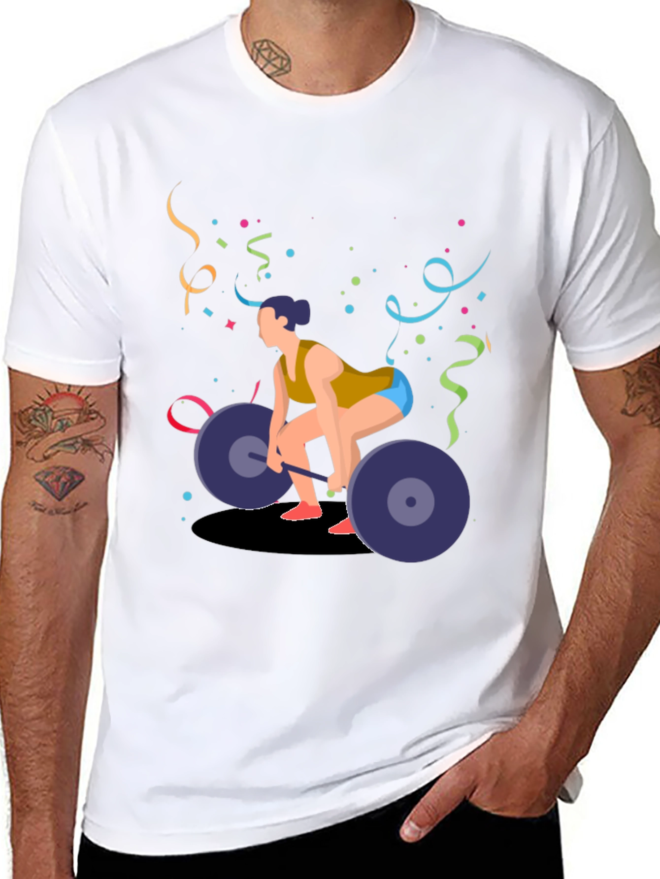 Womans Weightlifting T-Shirt - Powerlifting Design