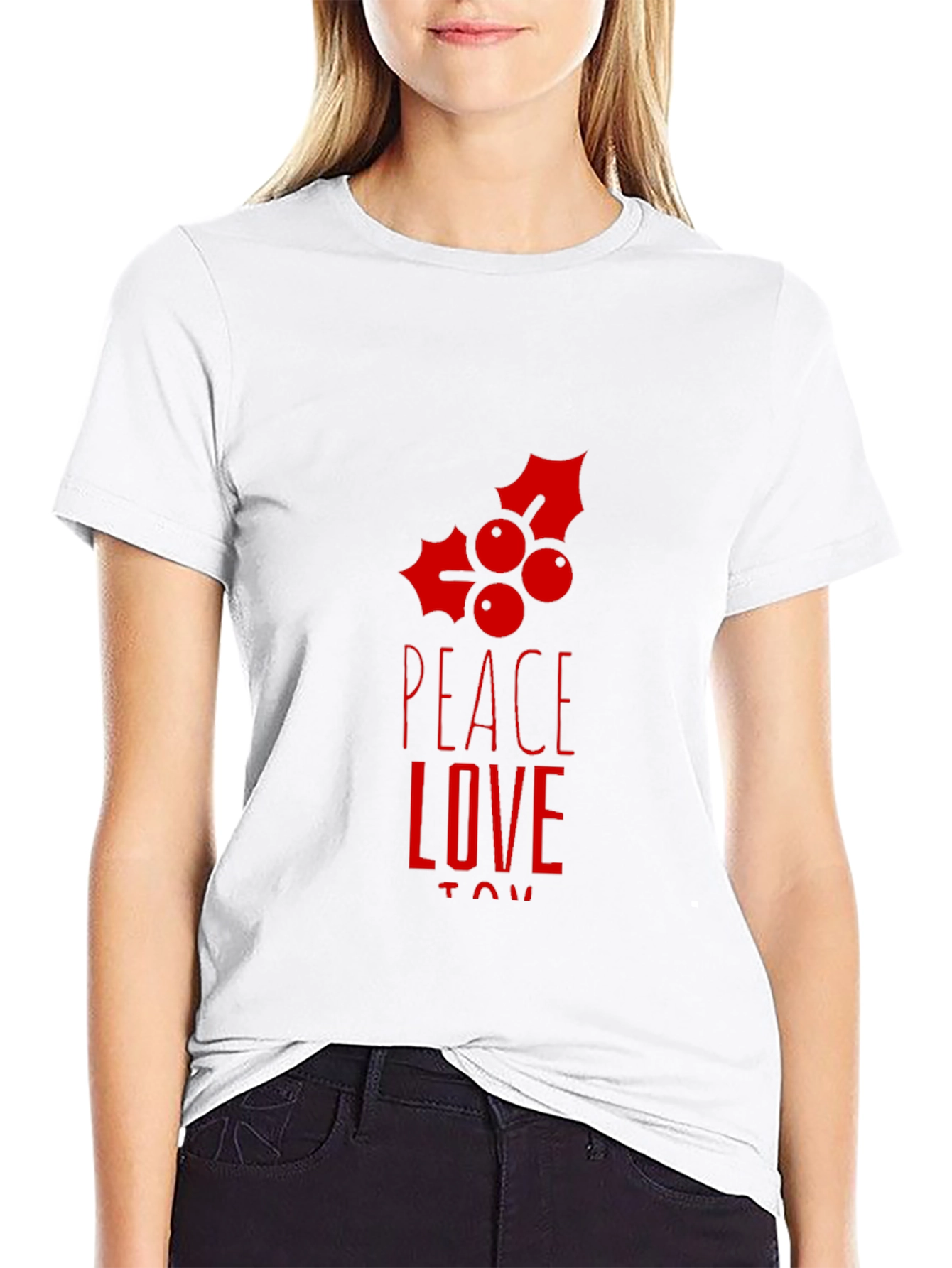Peace Love Joy Holiday Graphic Tee