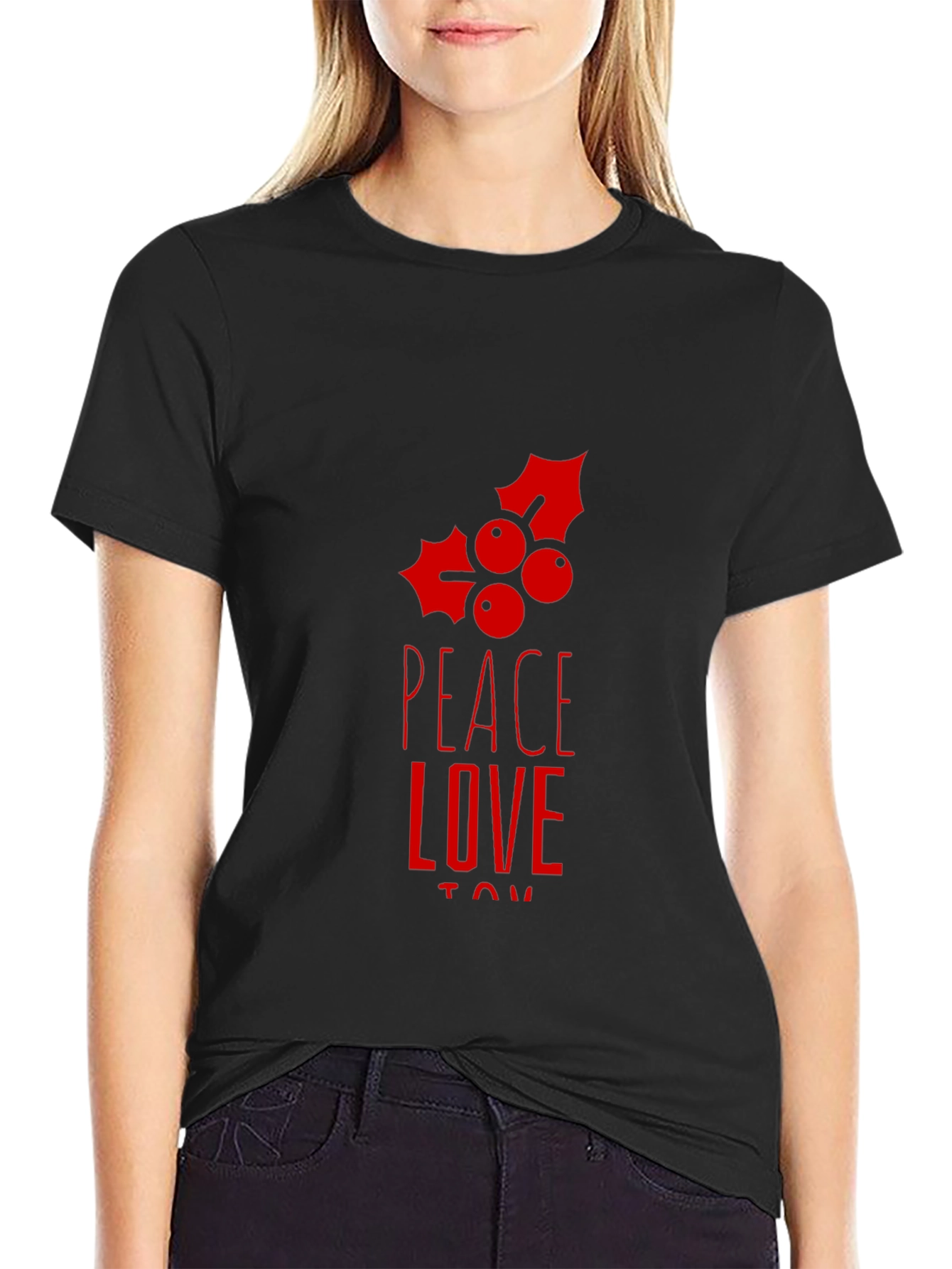 Peace Love Joy Holiday Graphic Tee