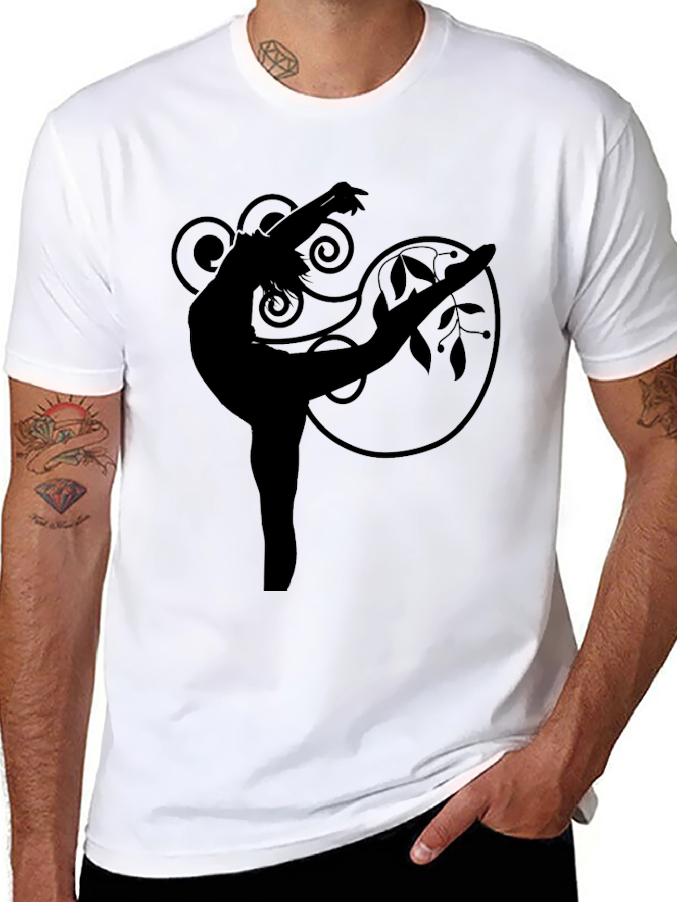Silhouette Dancer Graphic Tee - Black