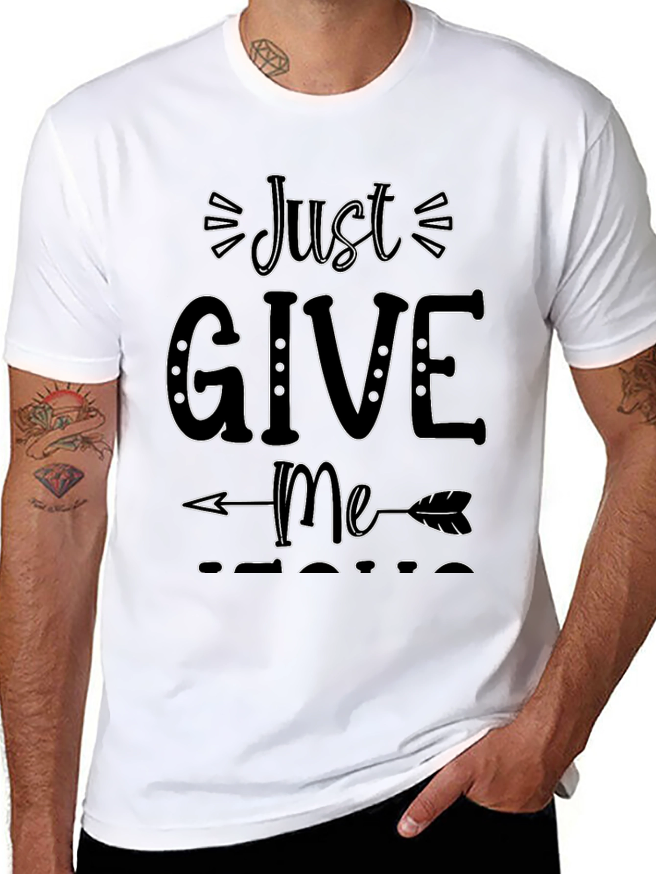Just Give Me Coffee T-Shirt - Casual Black Tee