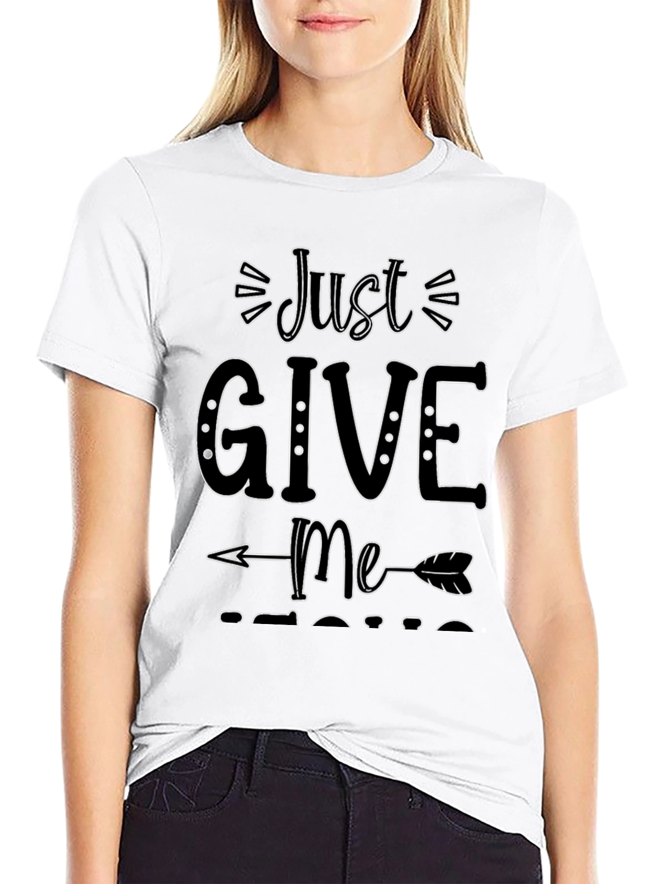 Just Give Me Coffee T-Shirt - Casual Black Tee