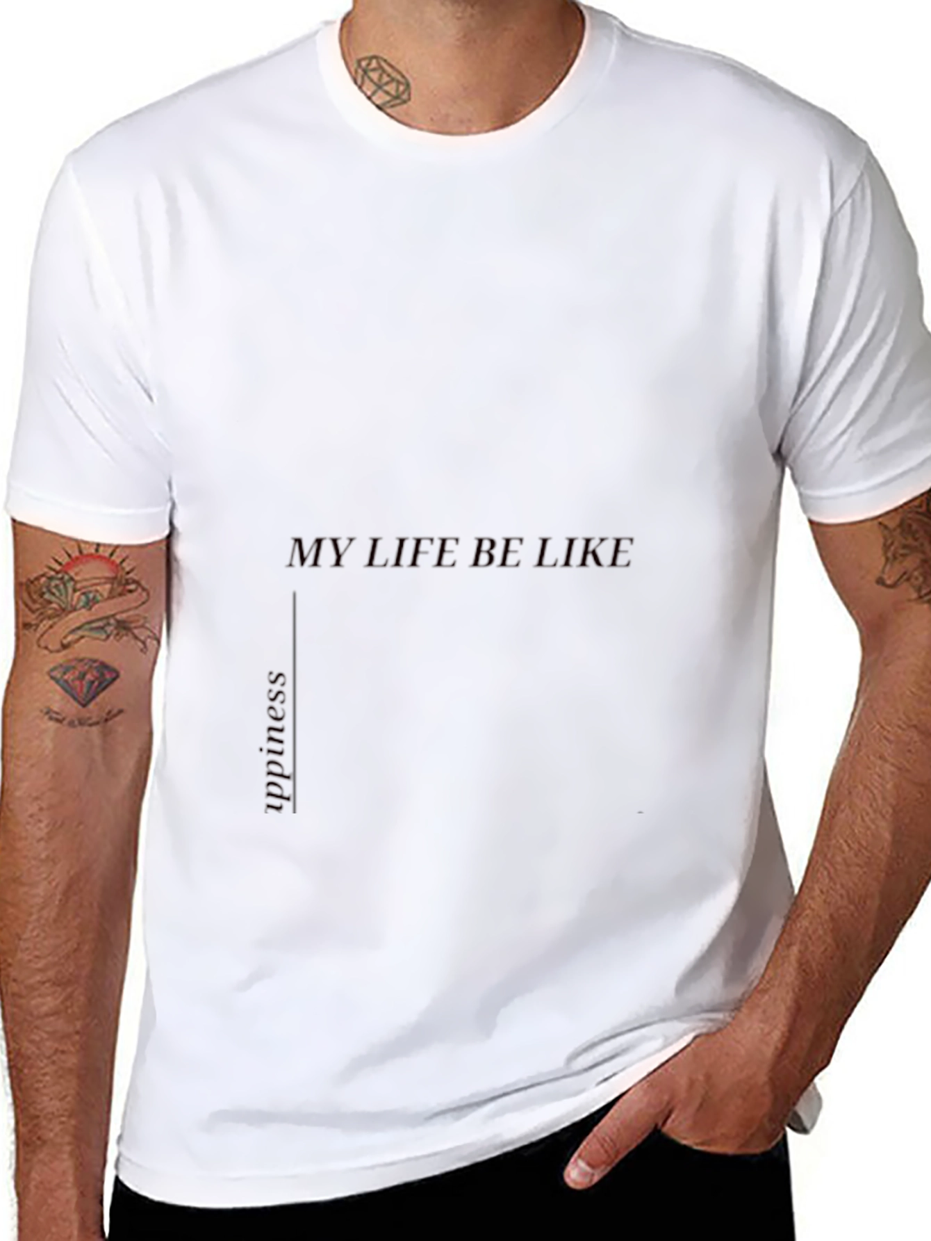 Mens My Life Be Like Graphic Black T-Shirt