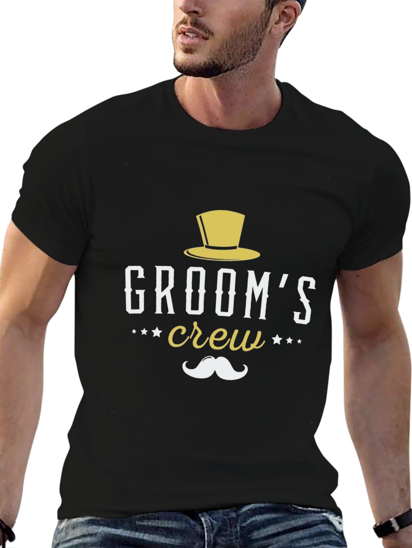 Grooms Crew Graphic Tee - Stylish Wedding Party Shirt