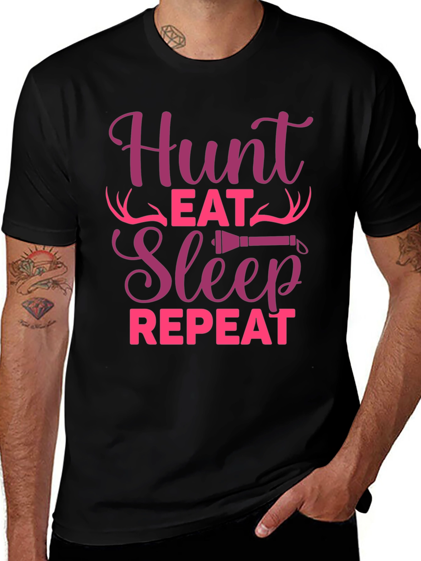 Hunt Eat Sleep Repeat Graphic Tee