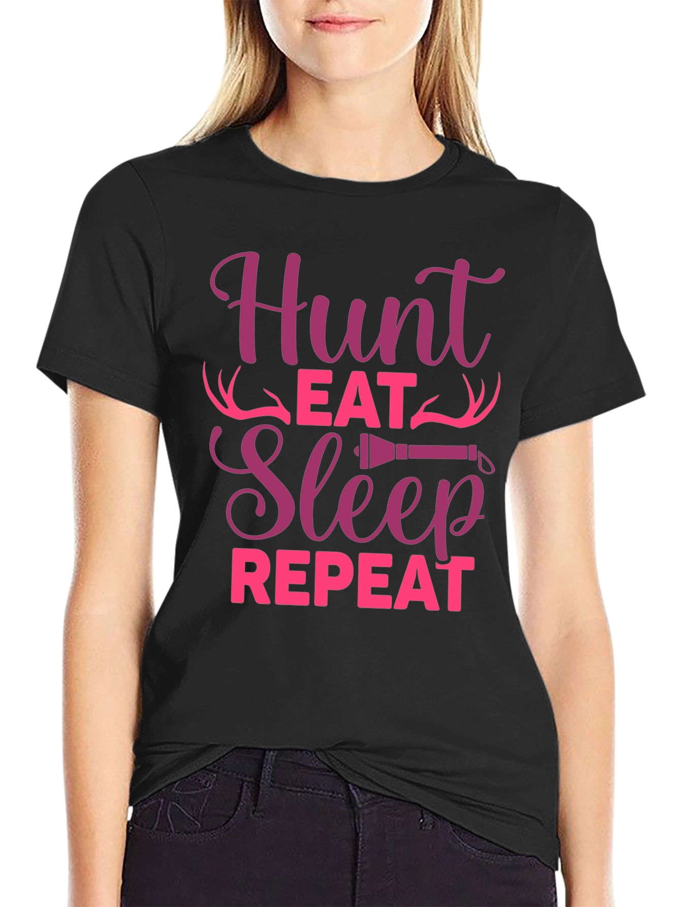Hunt Eat Sleep Repeat Graphic Tee