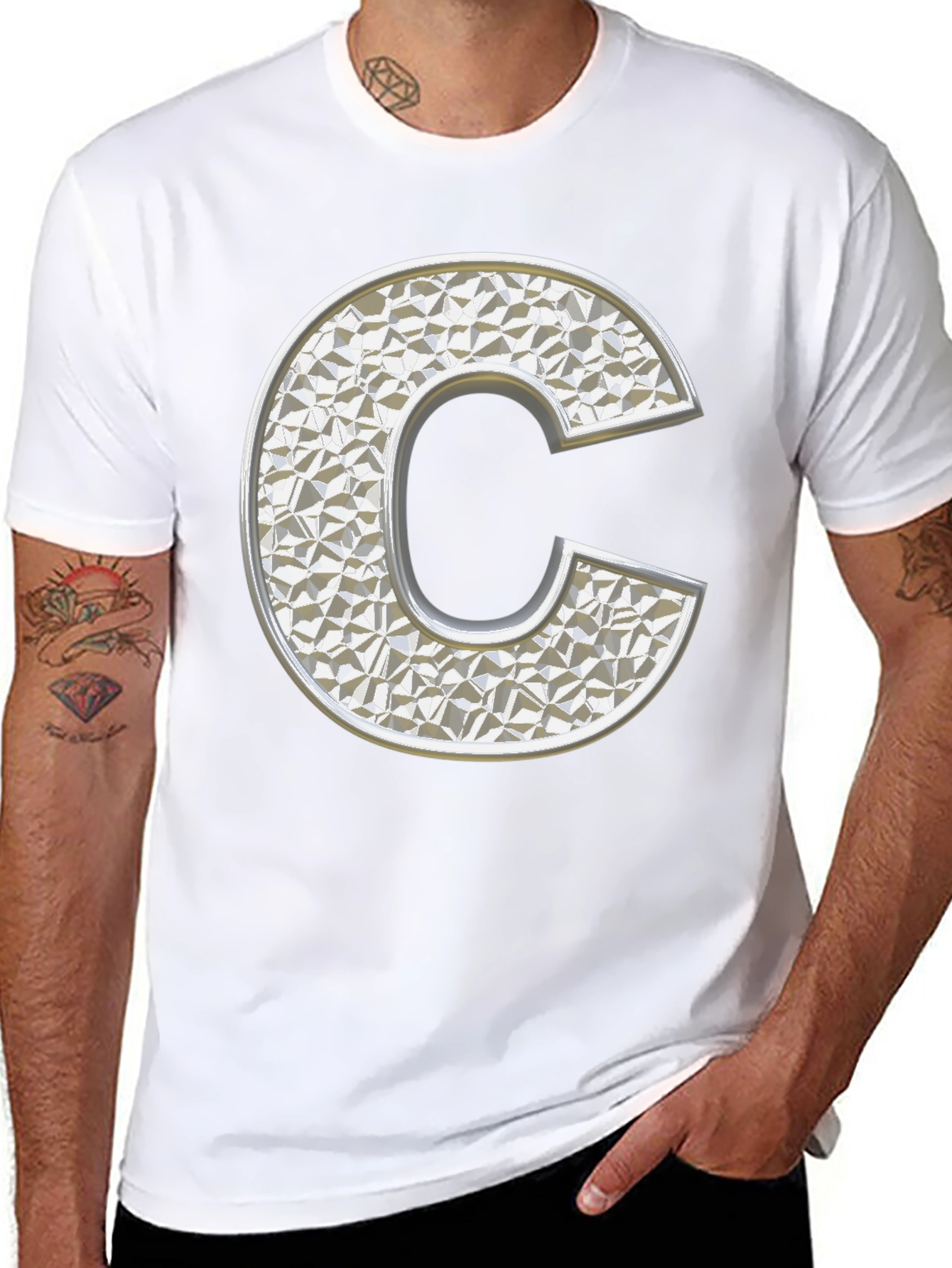 Geometric Initial C T-Shirt