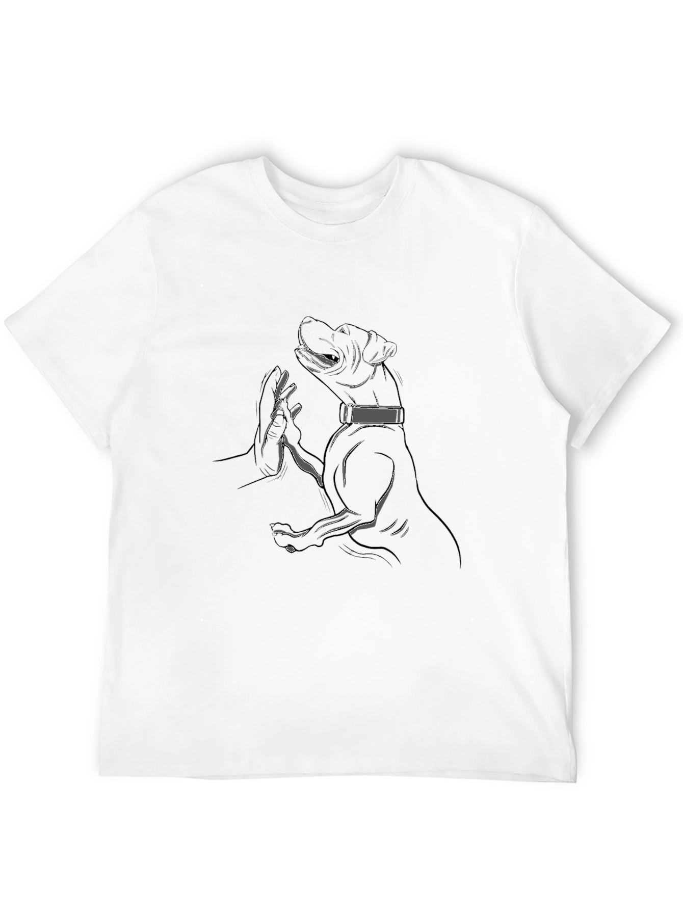 Dog High Five Graphic Tee - Black T-Shirt