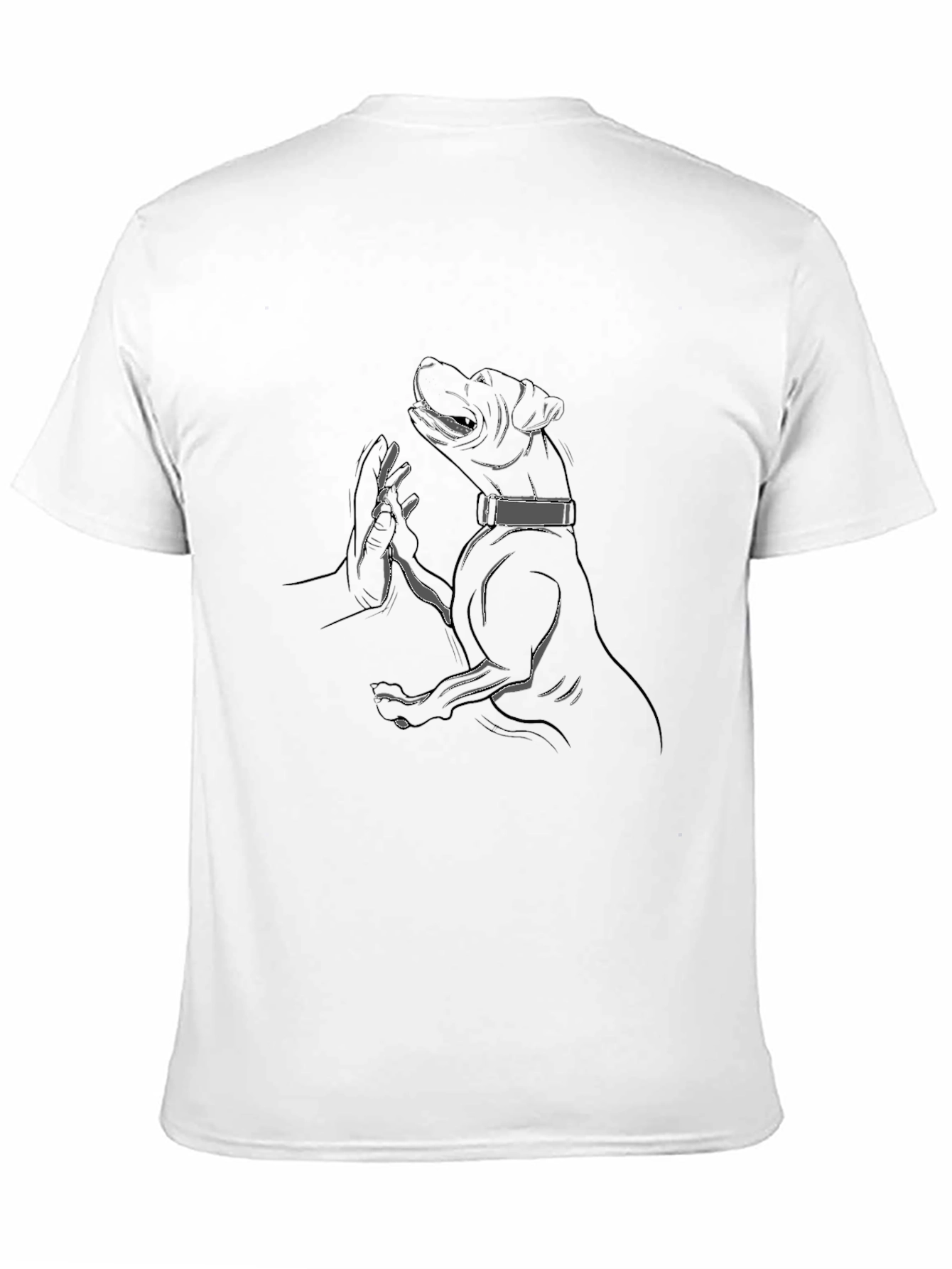 Dog High Five Graphic Tee - Black T-Shirt